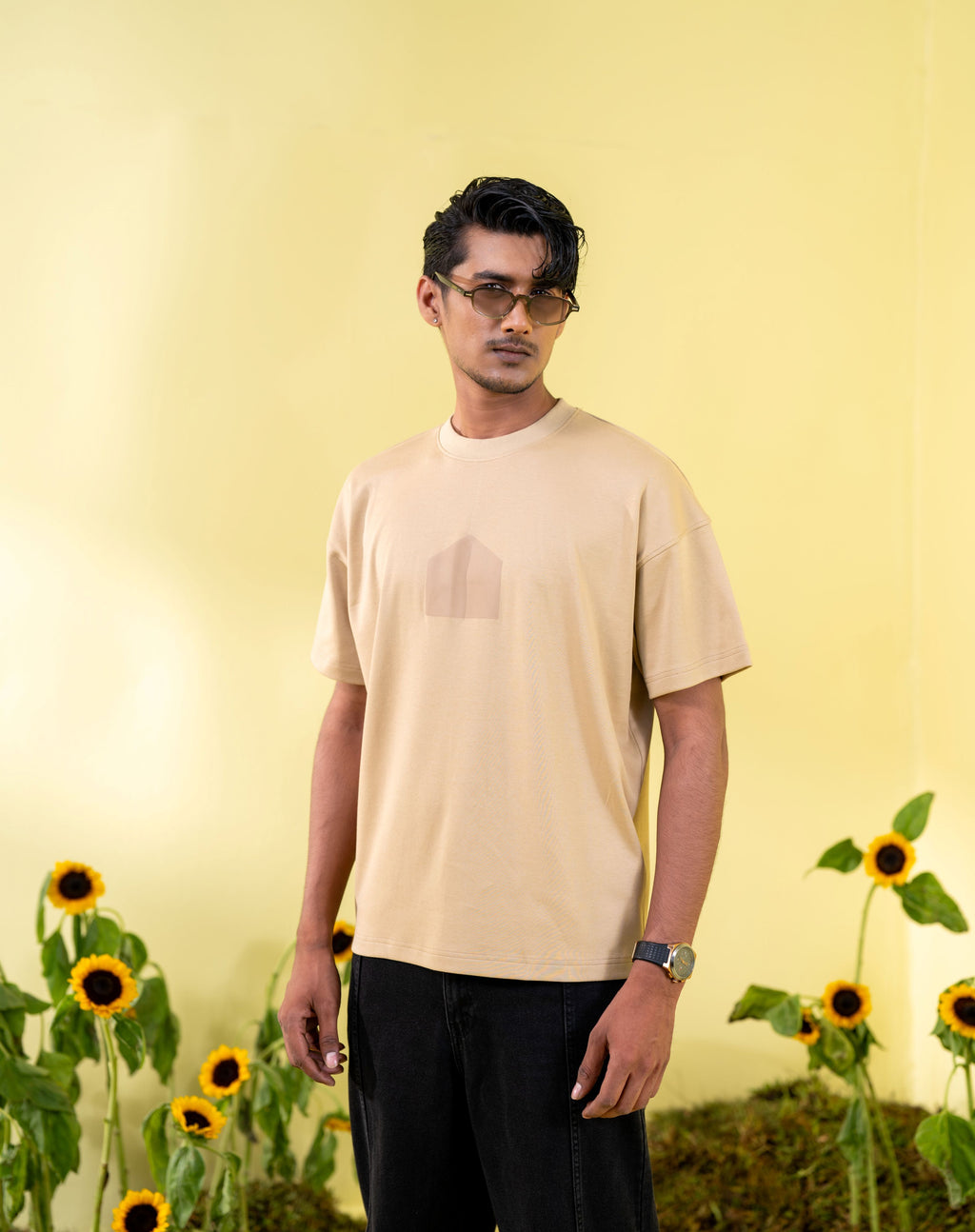 Men's Beige T-Shirt