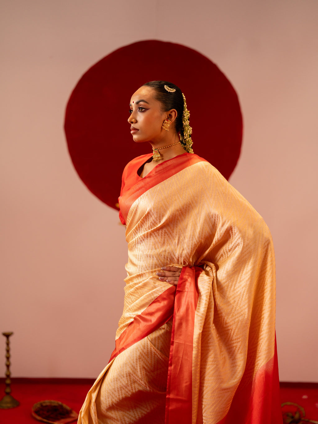 Women's Golden Saree