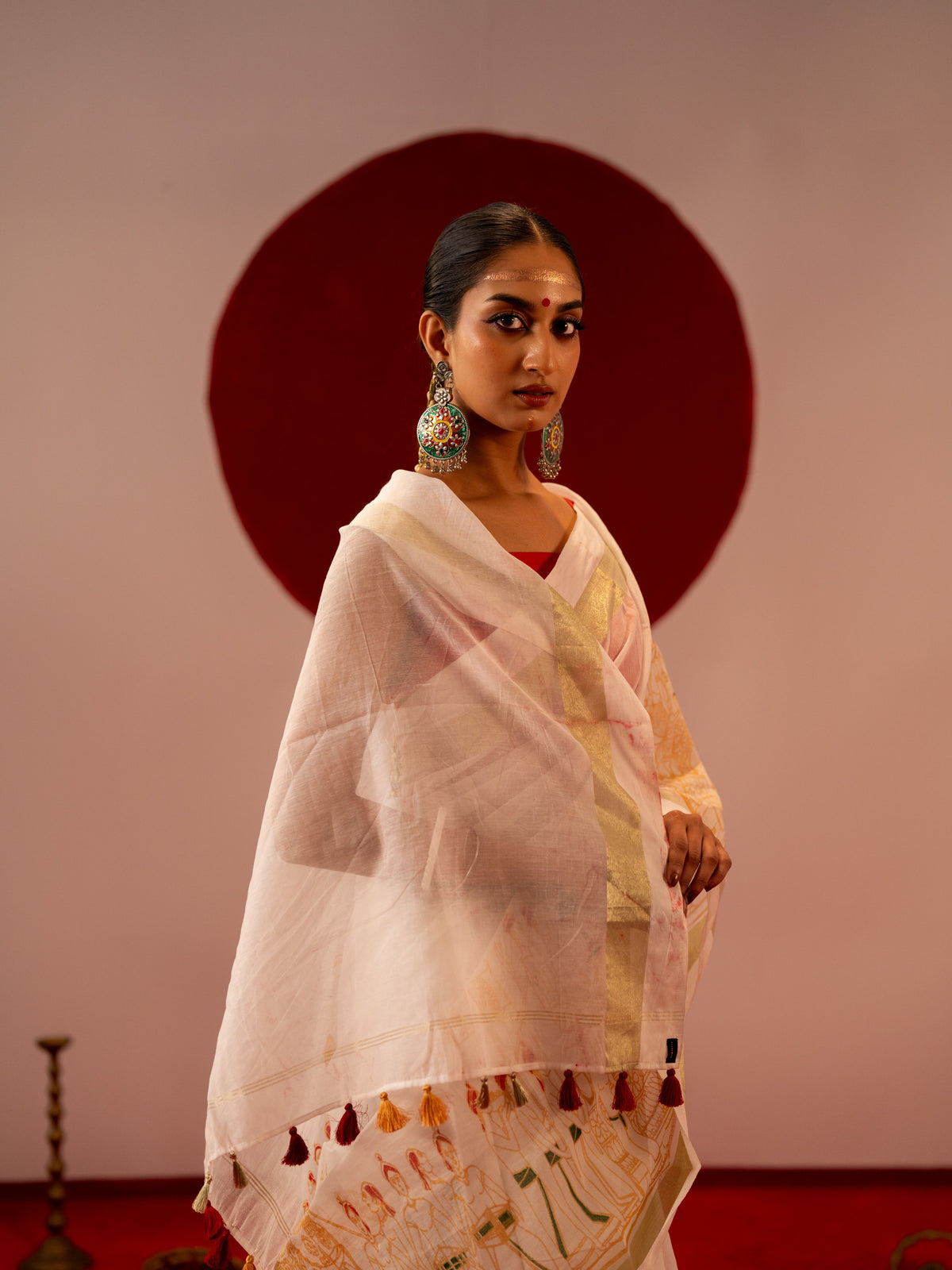 Women's White Saree