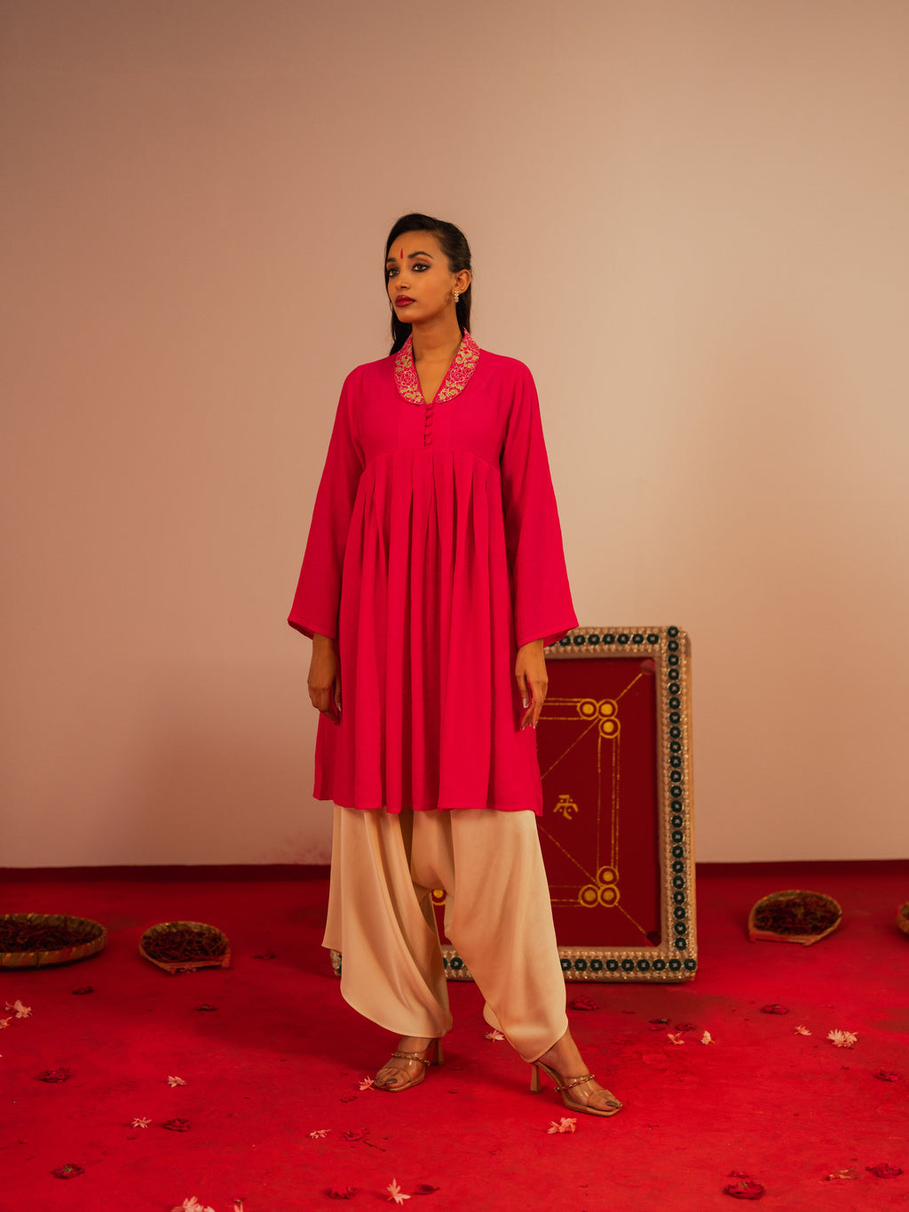 Women's Raspberry Ethnic Frock