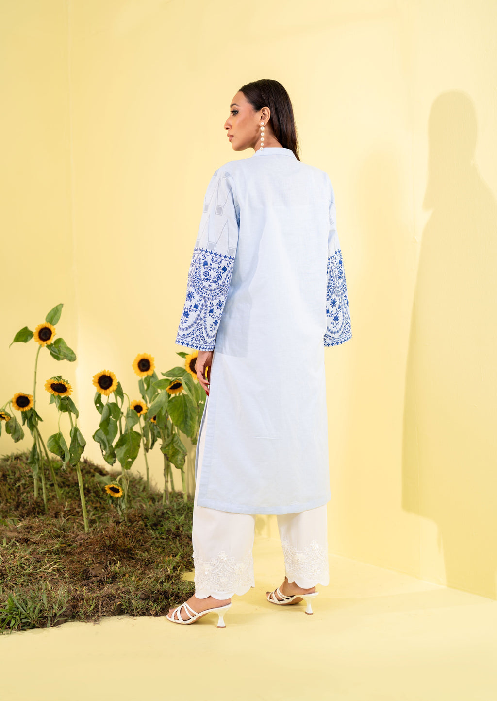 Women's Ethnic Top Sky