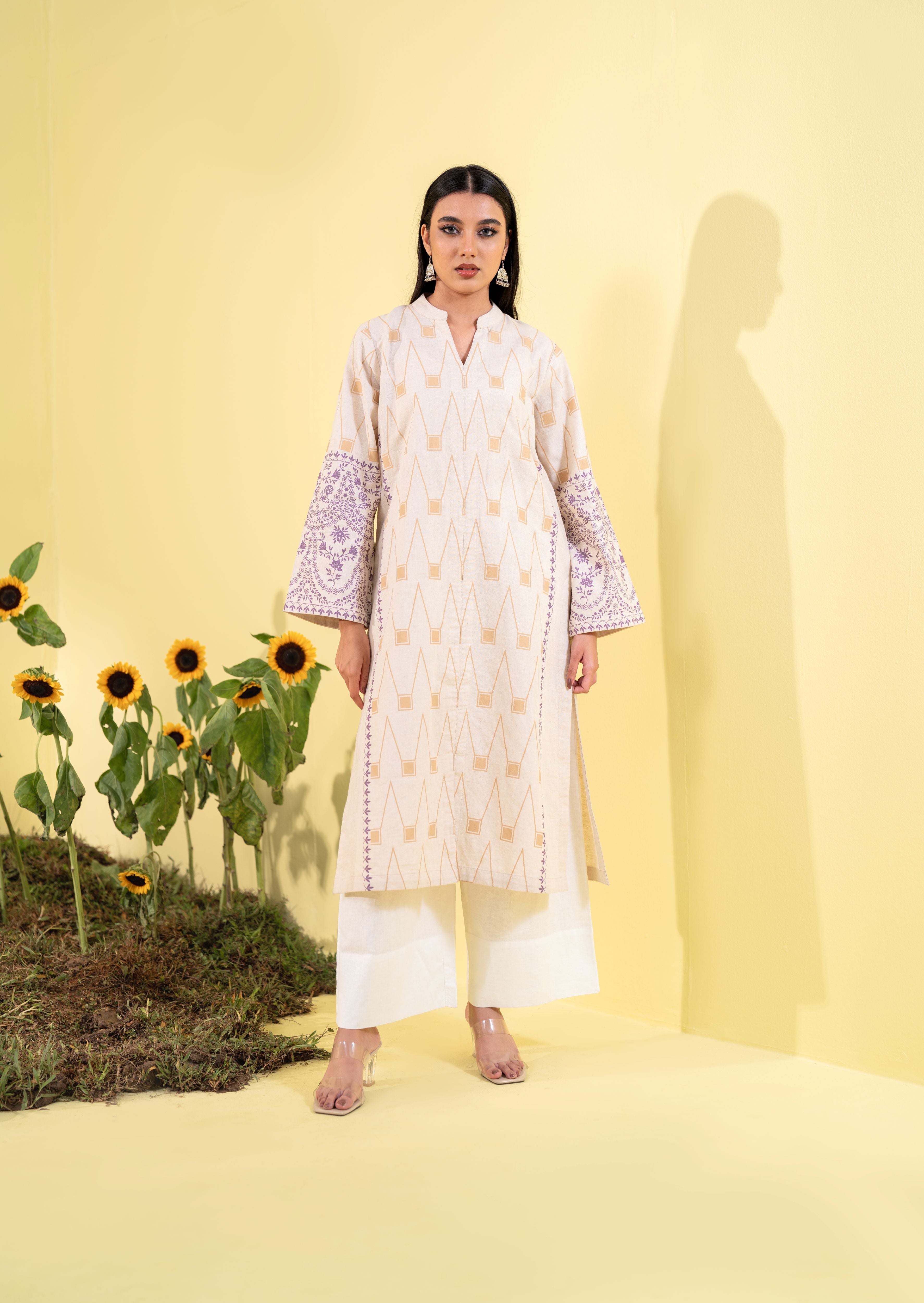 Women's Ethnic Top Beige