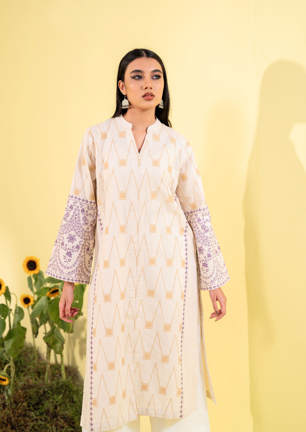 Women's Ethnic Top Beige
