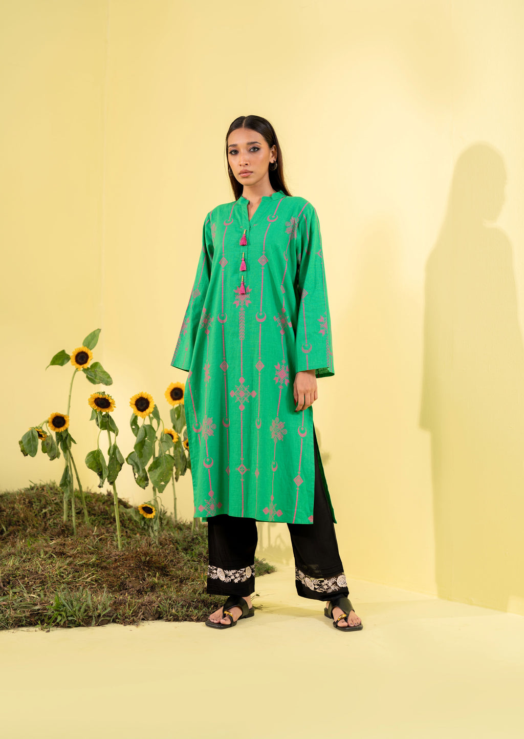 Women's Ethnic Green Top