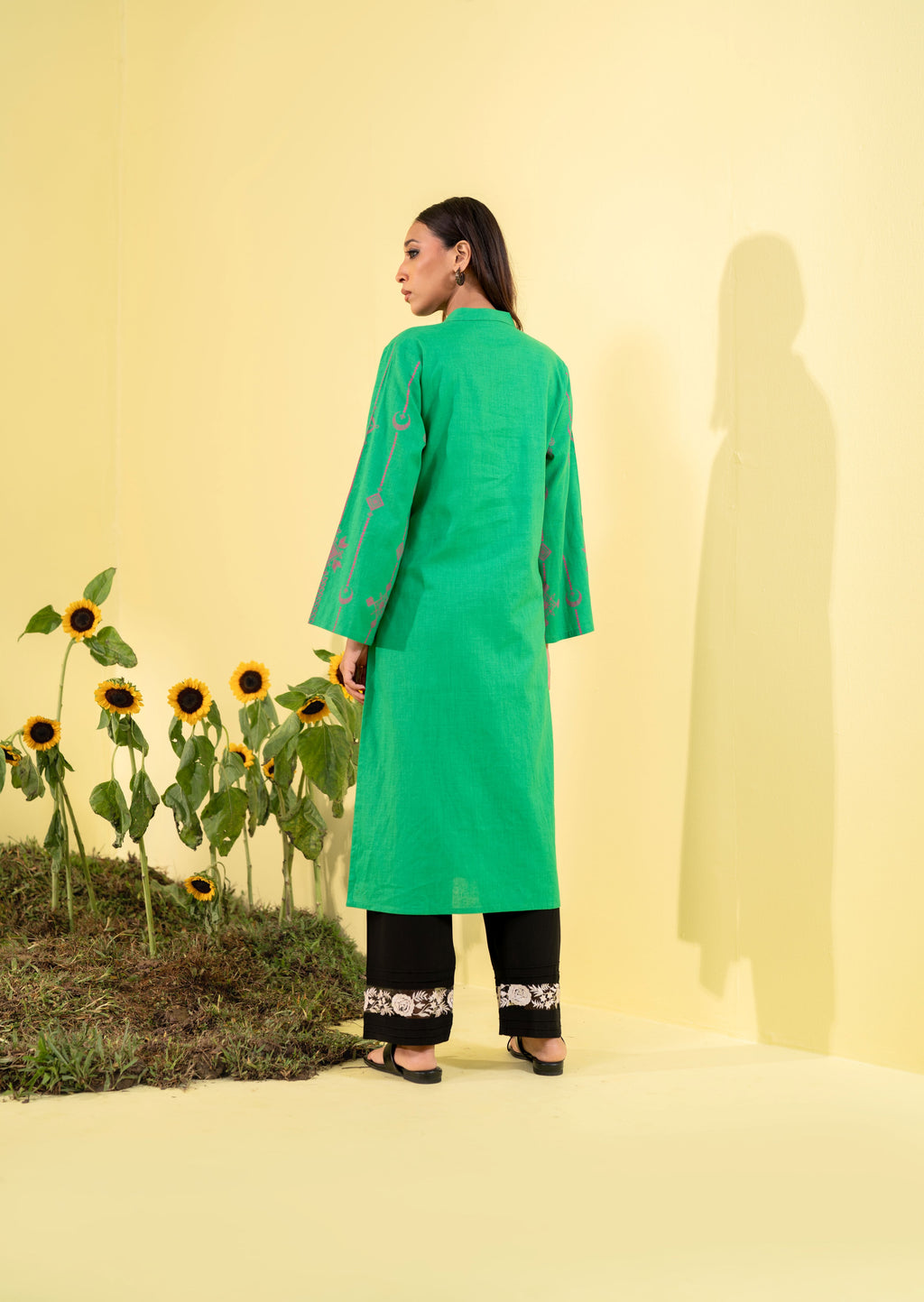 Women's Ethnic Green Top