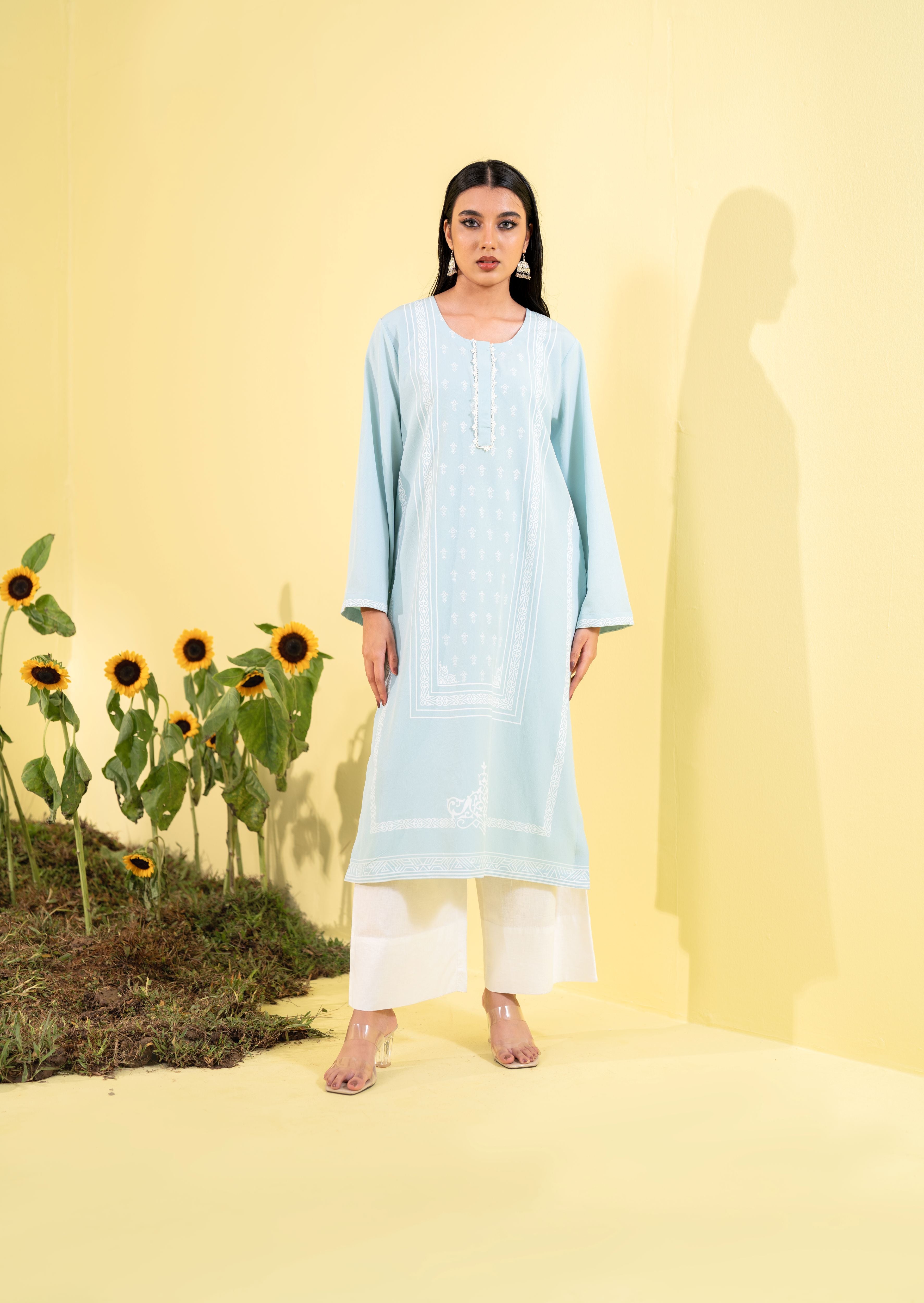 Sky Blue Women's Ethnic Top