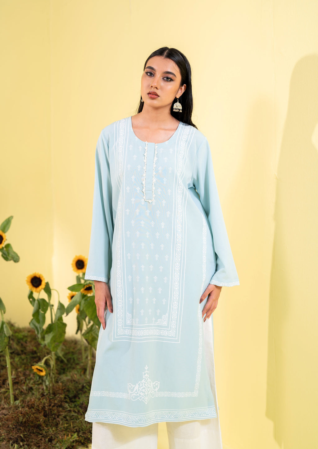 Sky Blue Women's Ethnic Top