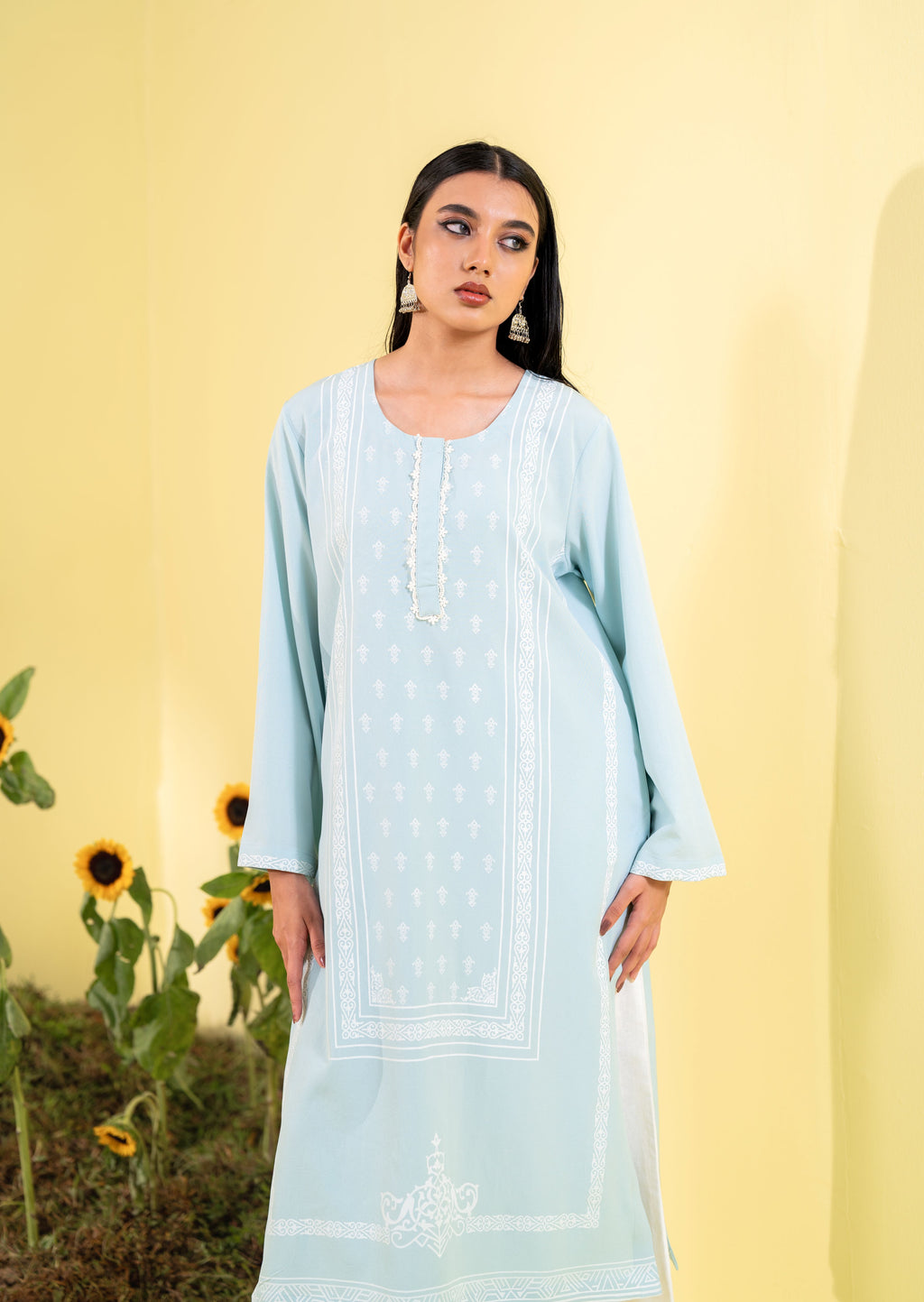 Sky Blue Women's Ethnic Top