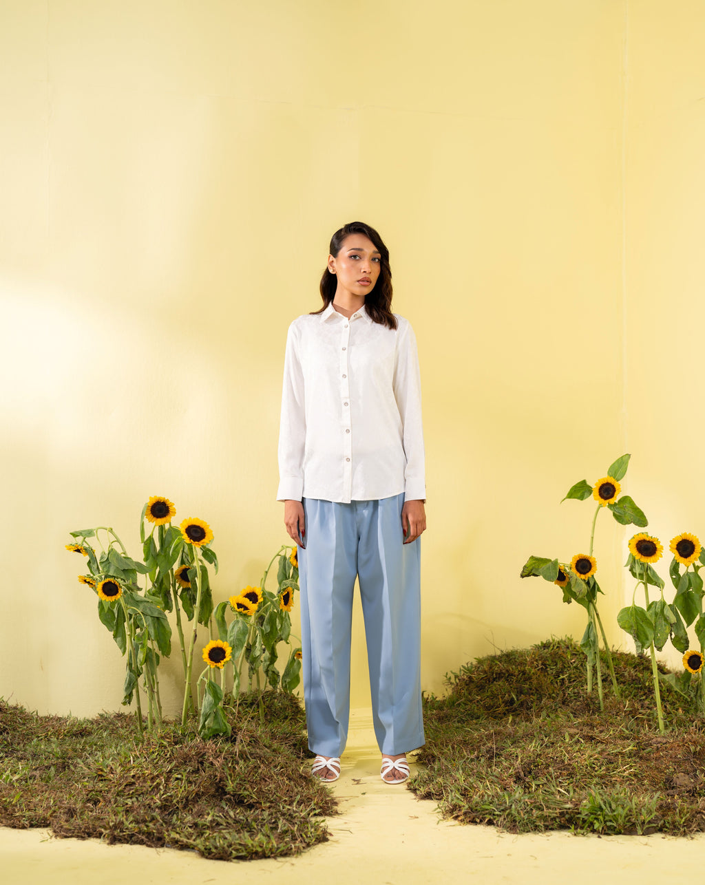Women's Off White Formal Shirt