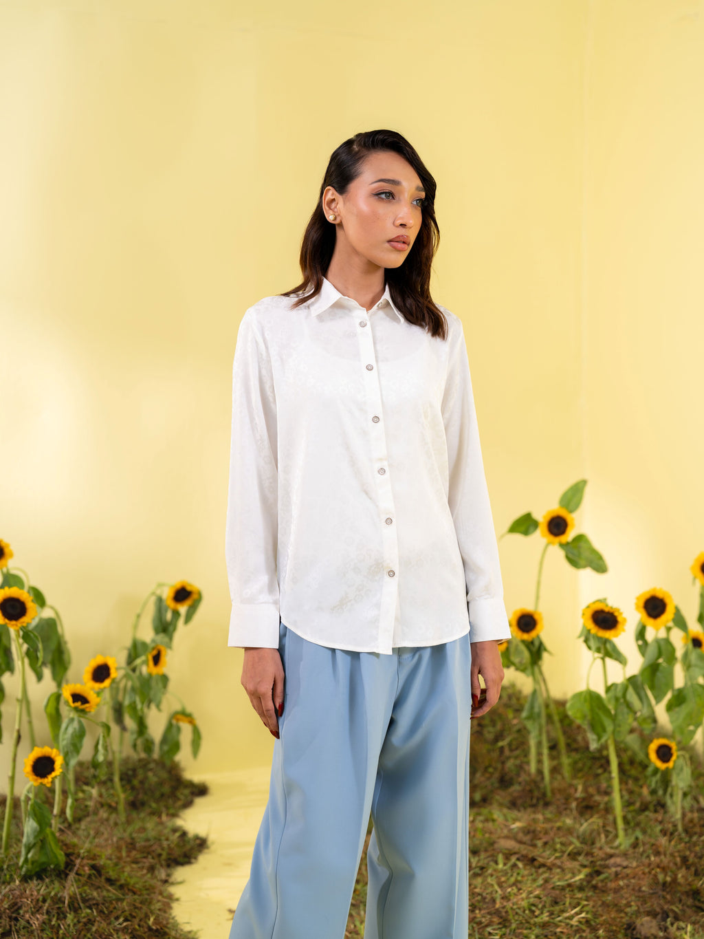 Women's Off White Formal Shirt