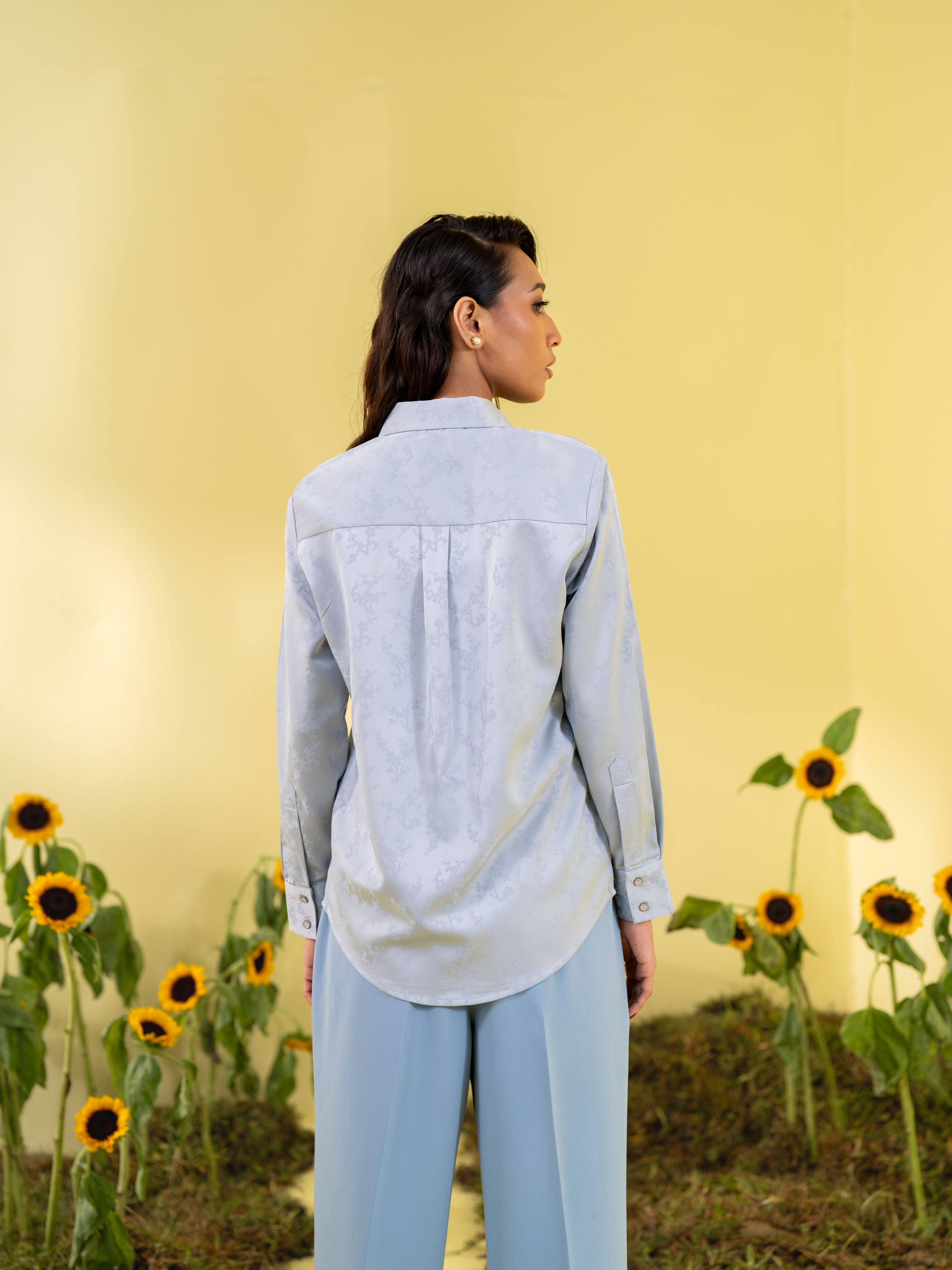 Women's Powder Blue Formal Shirt