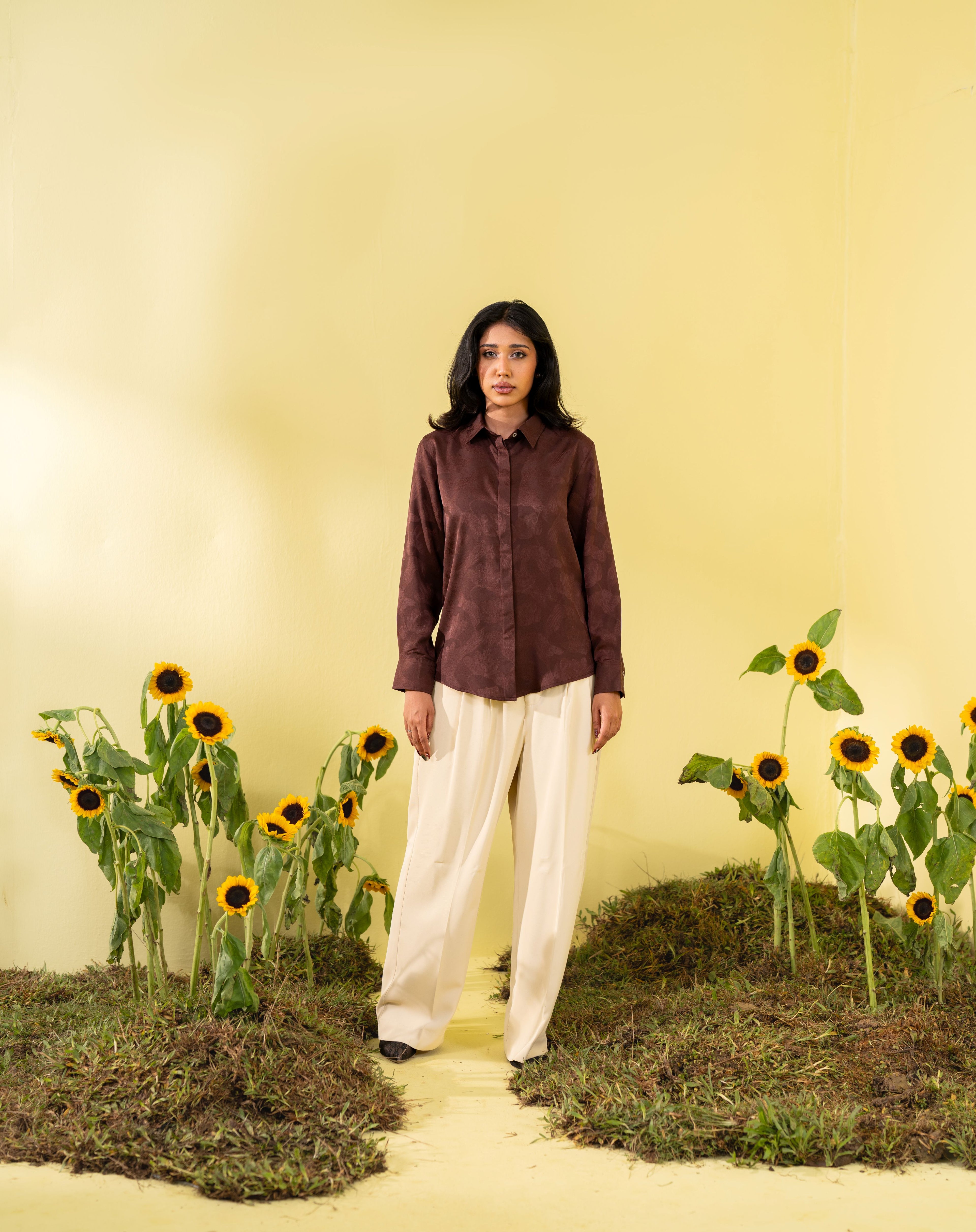 Women's Coffee Formal Shirt