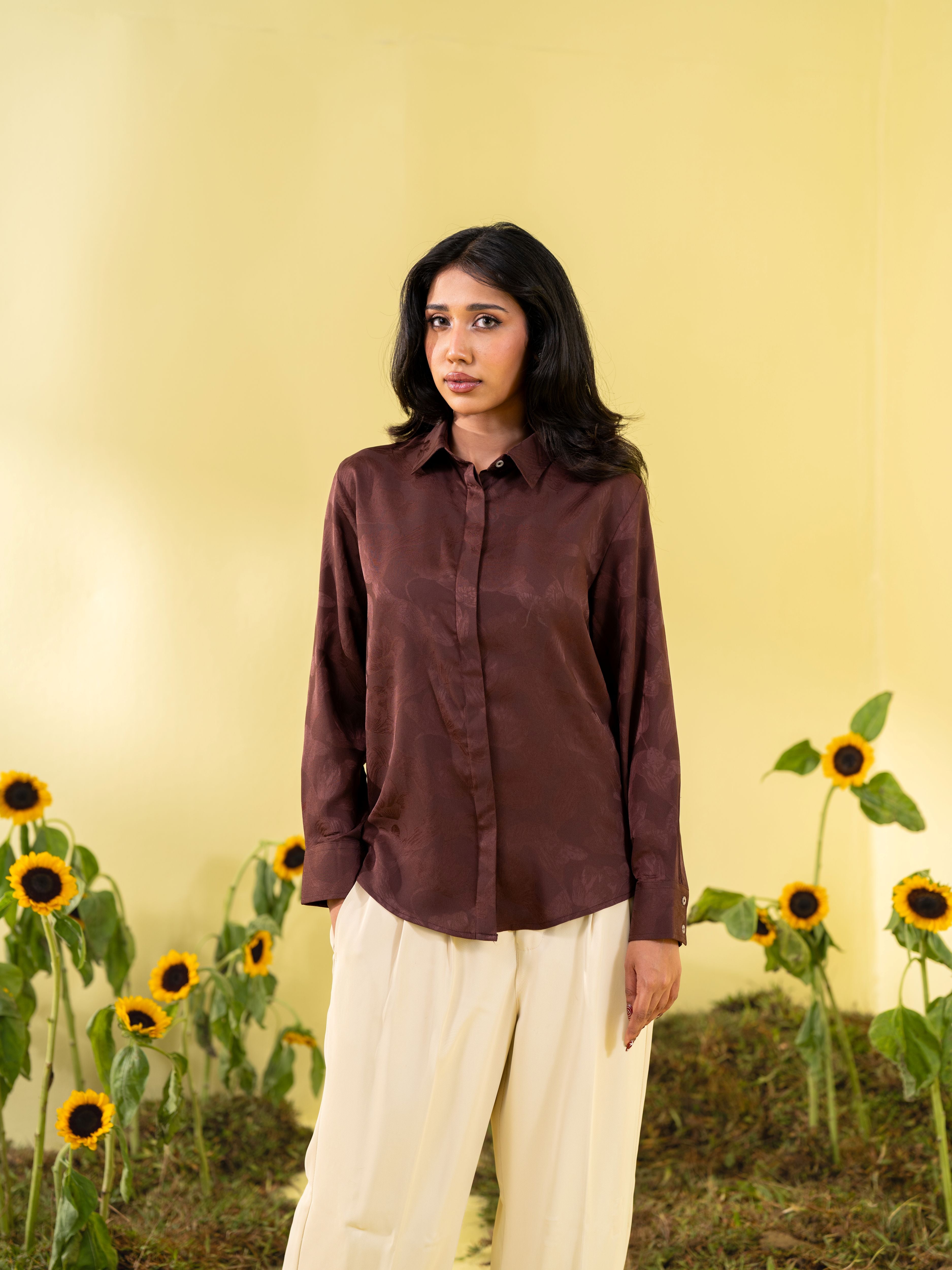Women's Coffee Formal Shirt