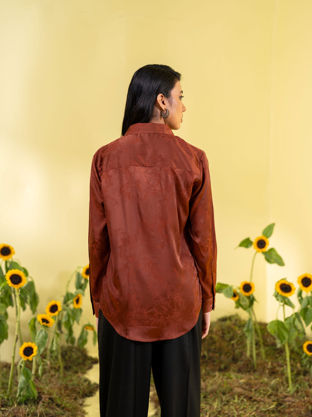 Women's Coffee Bronze Formal Shirt