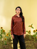 Women's Coffee Bronze Formal Shirt