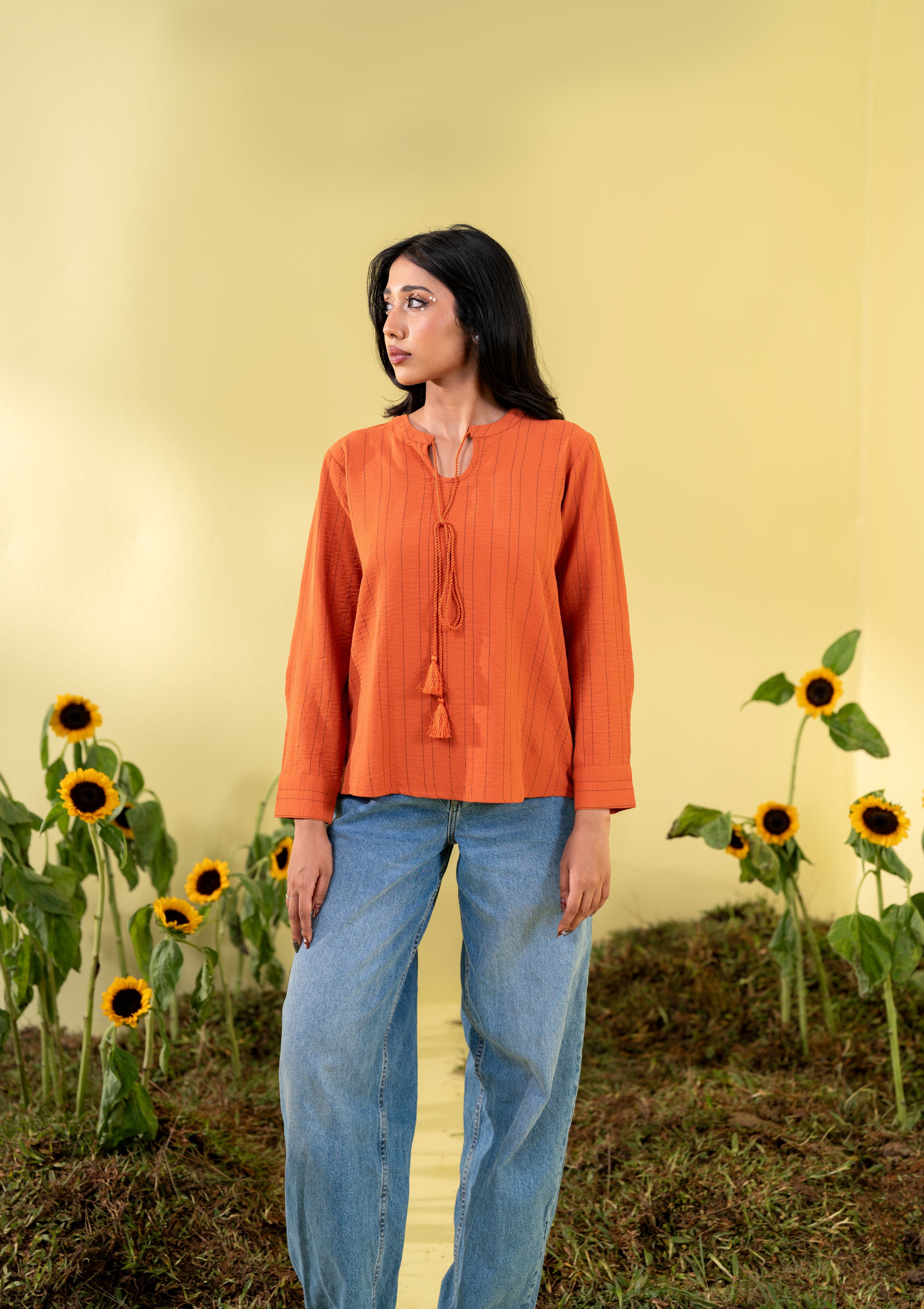 Burnt Orange Women's Fashion Top