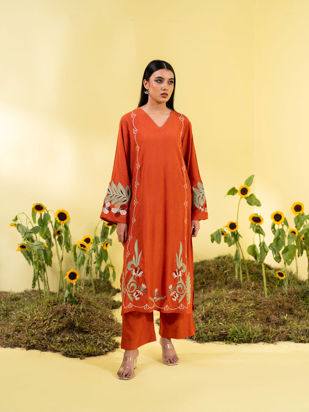 Burnt Orange Women's 2 Piece Suit