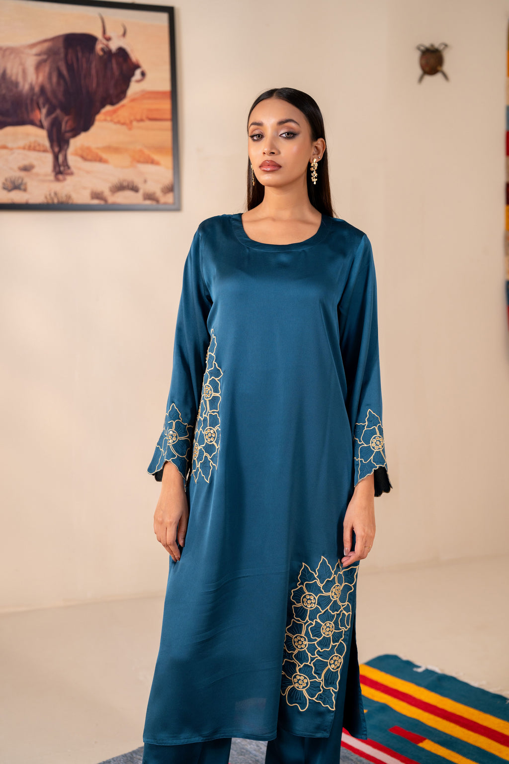 Women's Teal 2 Piece Suit