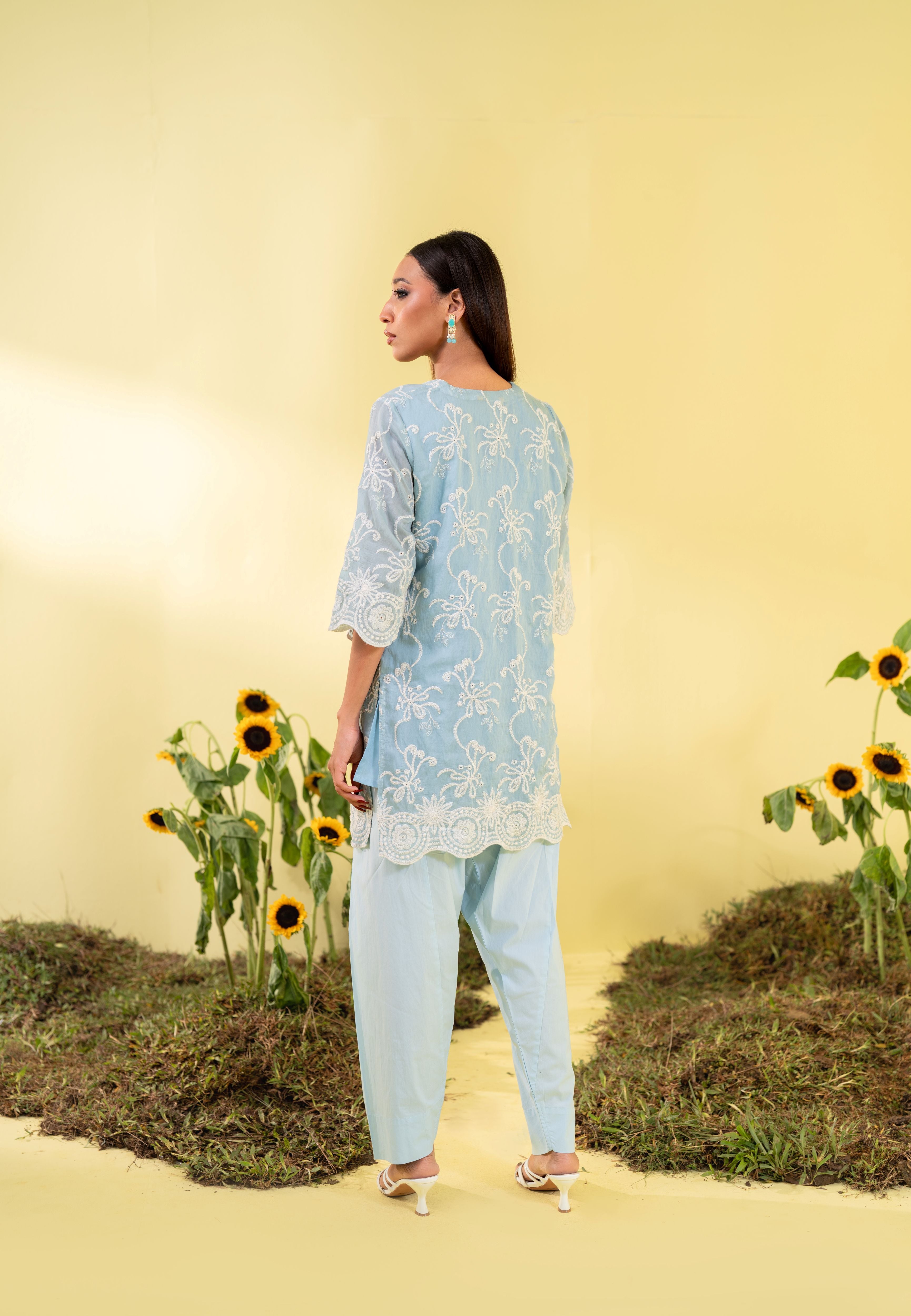 Women's Steel Blue 2 Piece Suit
