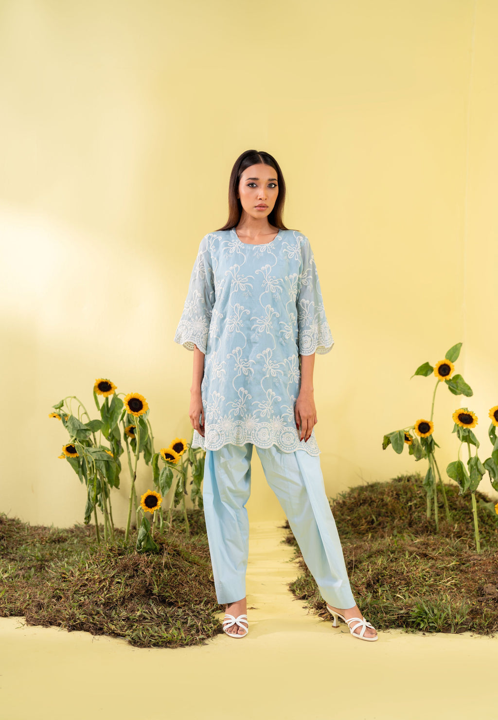 Women's Steel Blue 2 Piece Suit