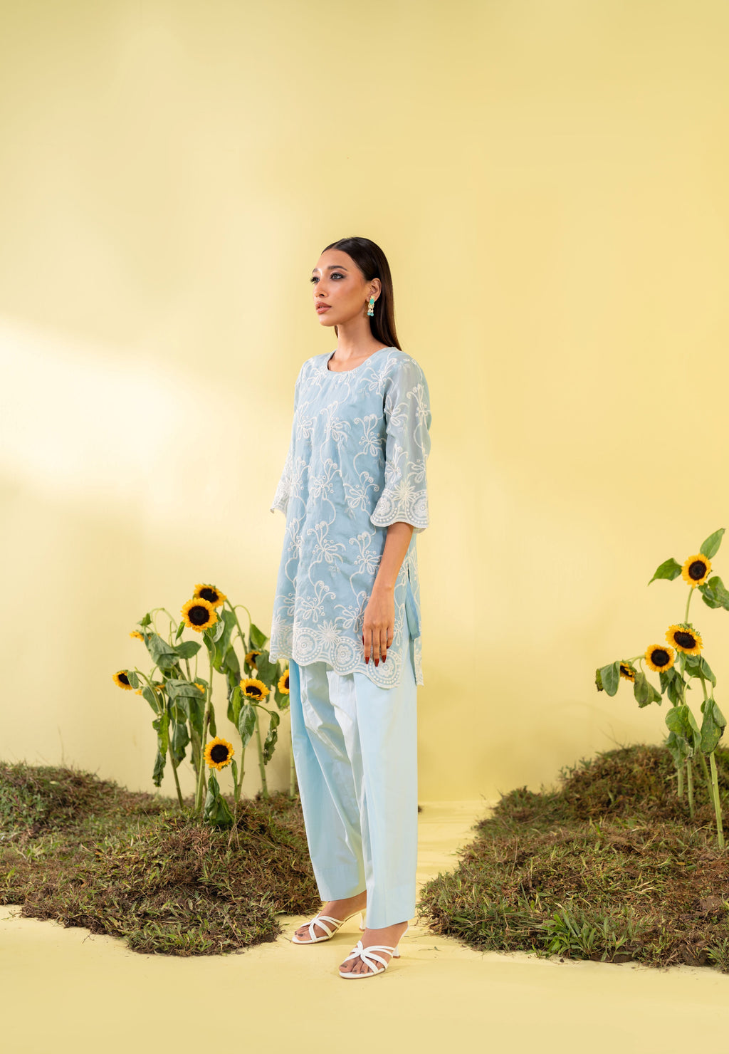 Women's Steel Blue 2 Piece Suit
