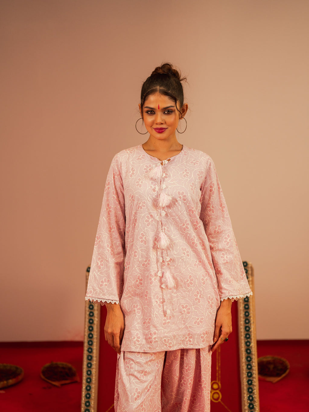Women's Powder Pink 2 Piece Suit