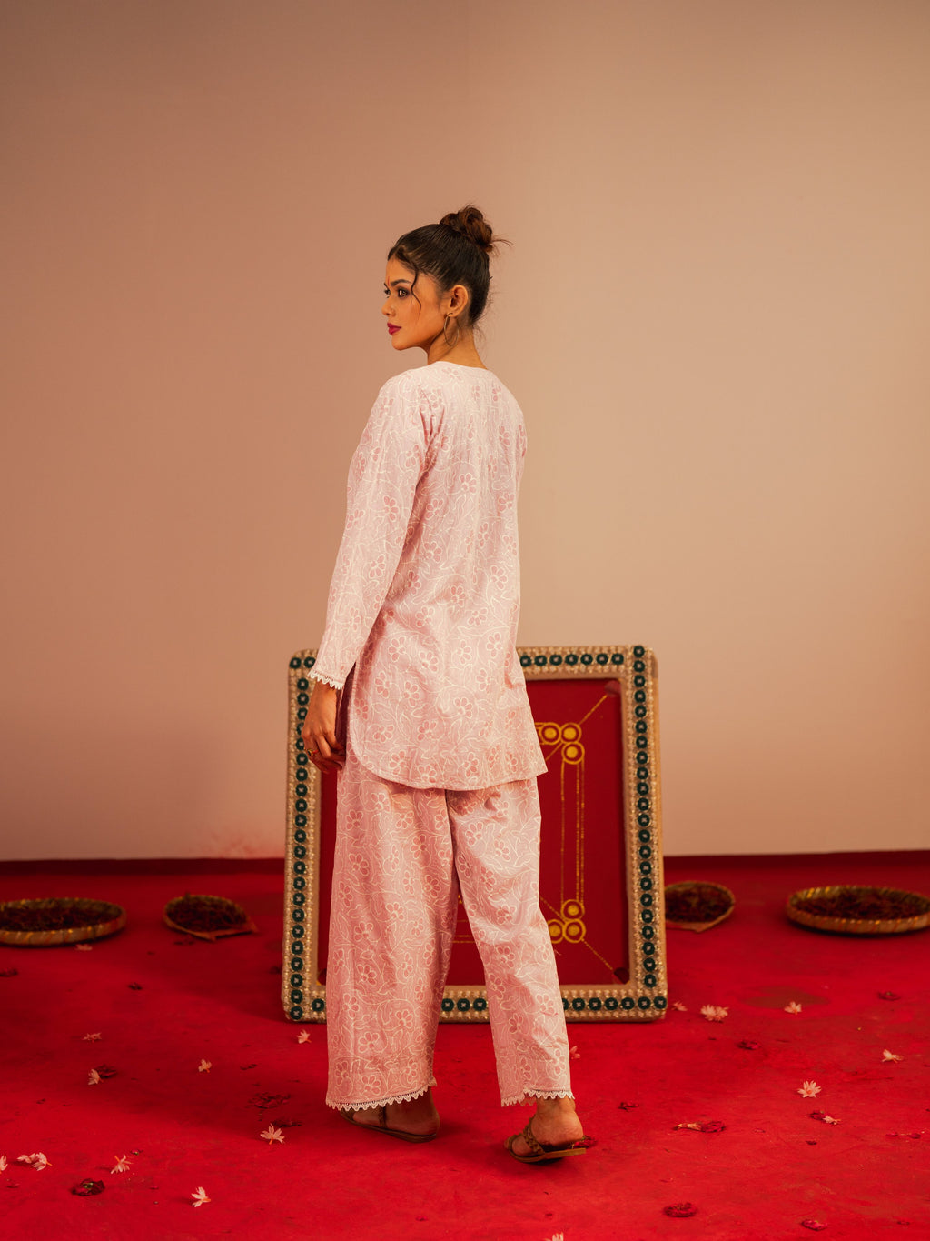 Women's Powder Pink 2 Piece Suit