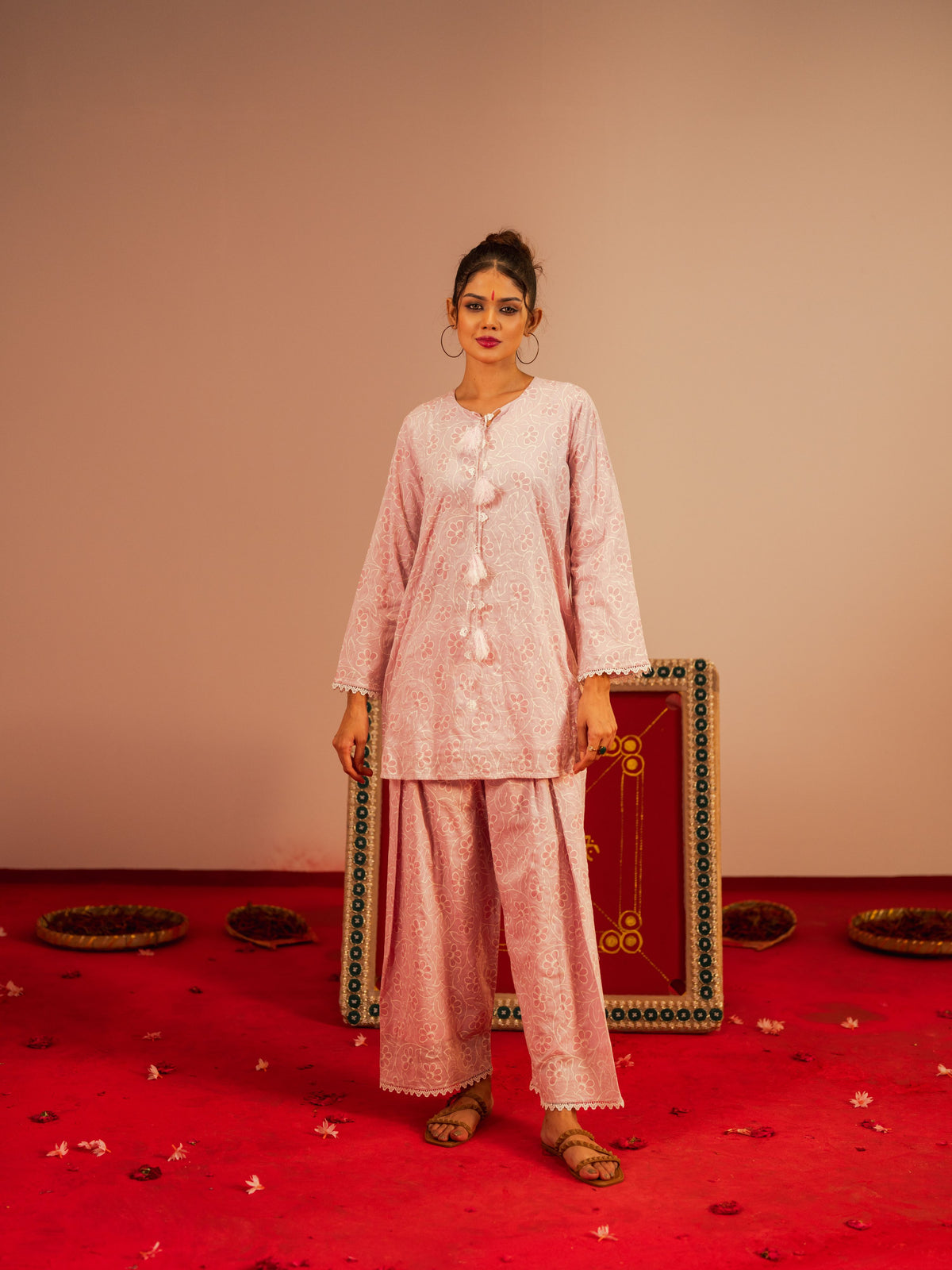 Women's Powder Pink 2 Piece Suit