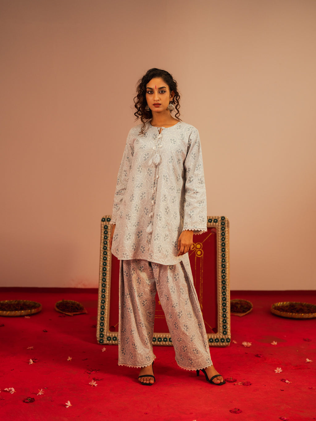 Women's Powder Blue 2 Piece Suit