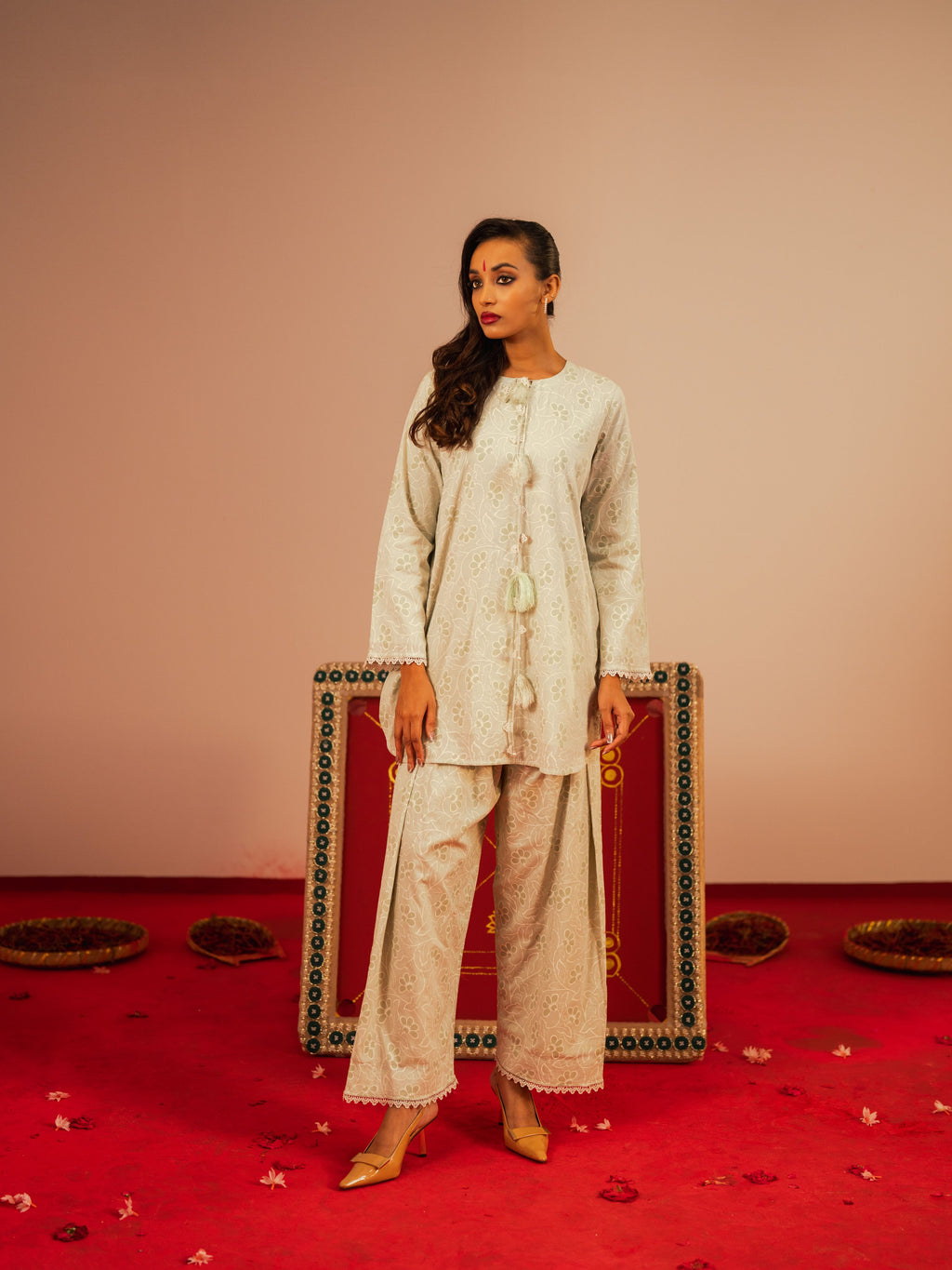 Women's Powder Matcha 2 Piece Suit