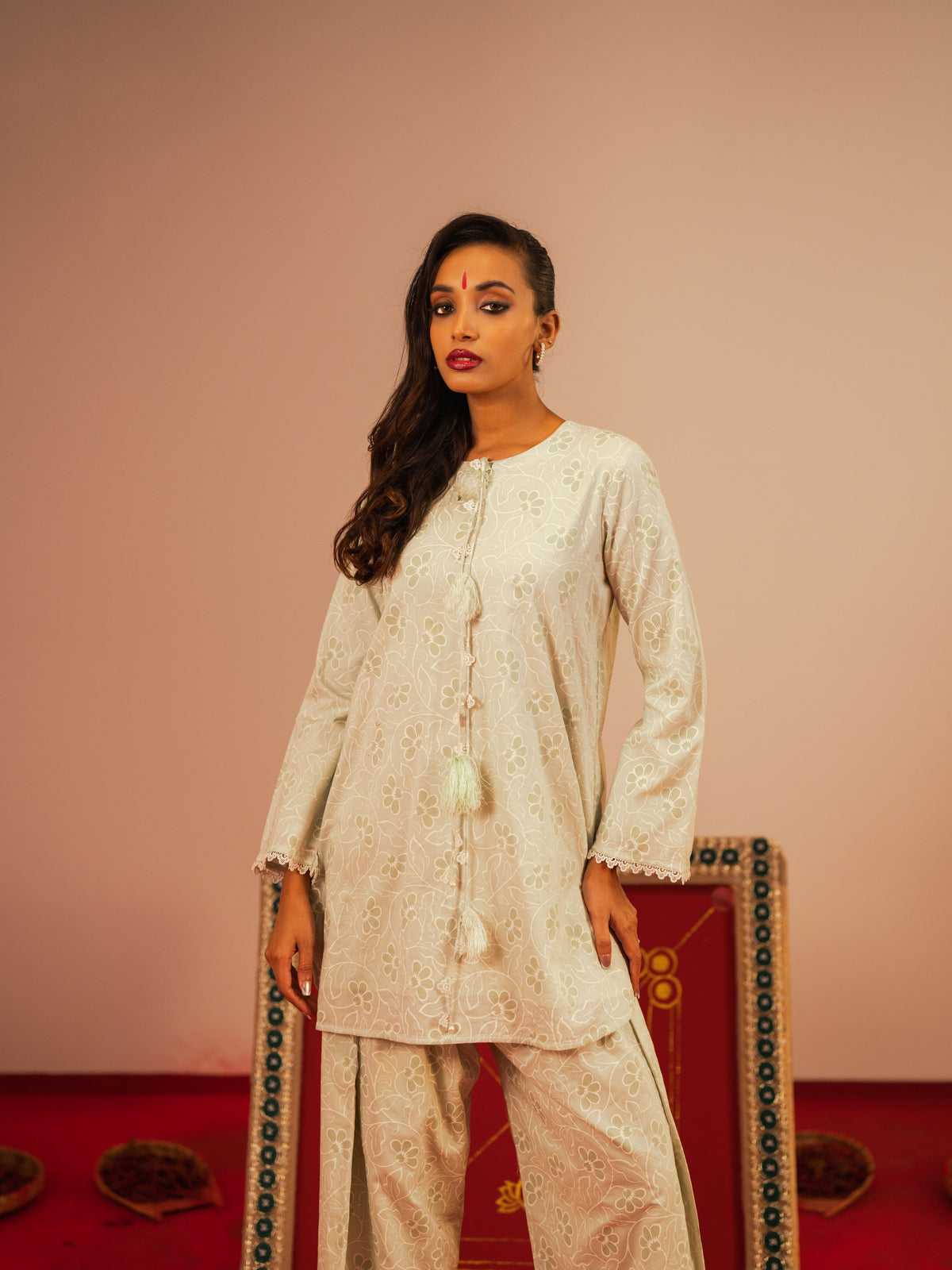 Women's Powder Matcha 2 Piece Suit