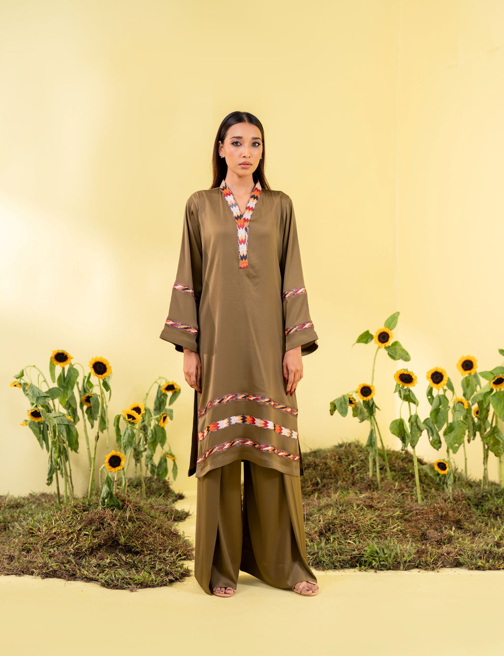 Women's Olive Green 2 Piece Suit