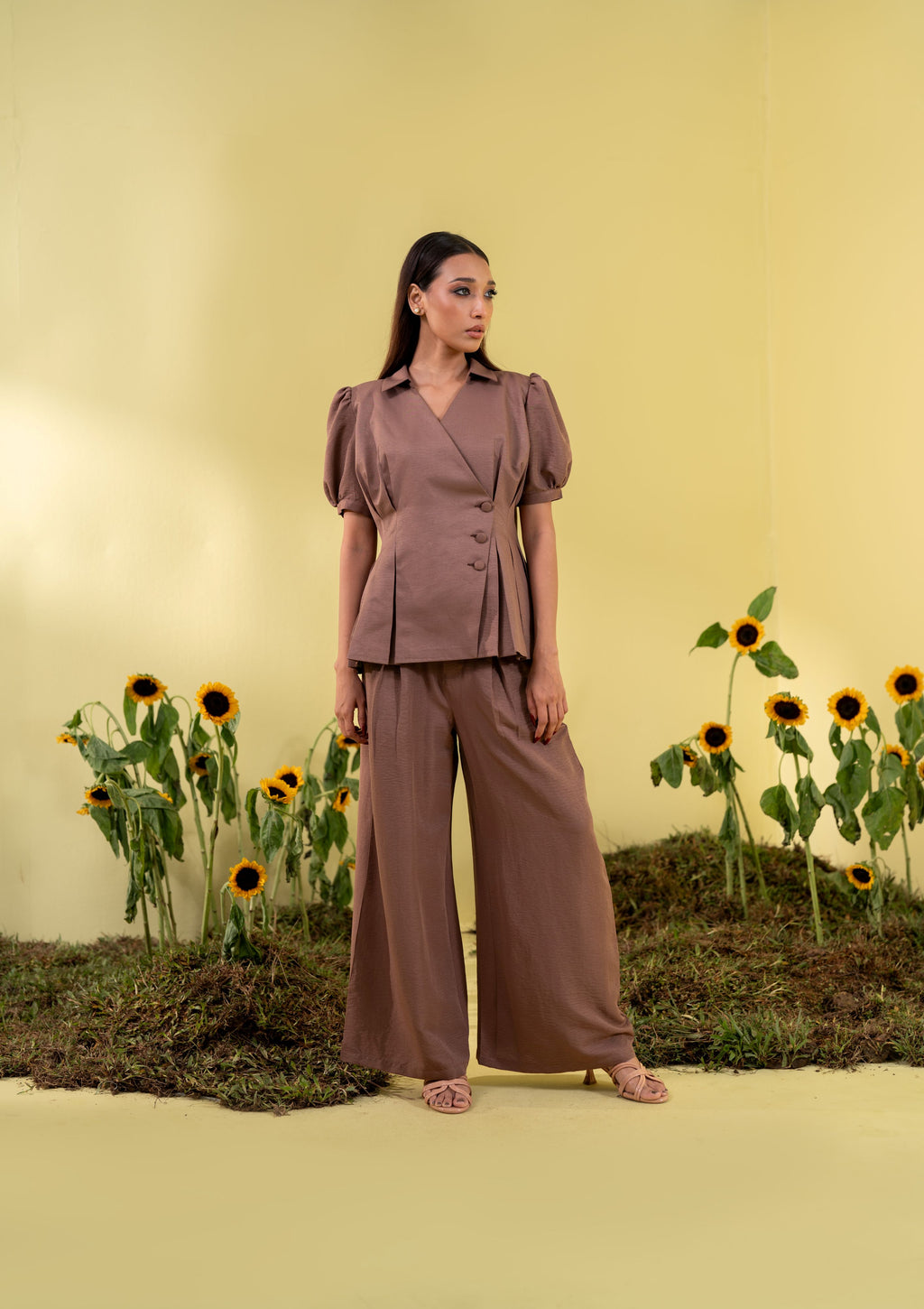 Women's Brown Stone 2 Piece Suit