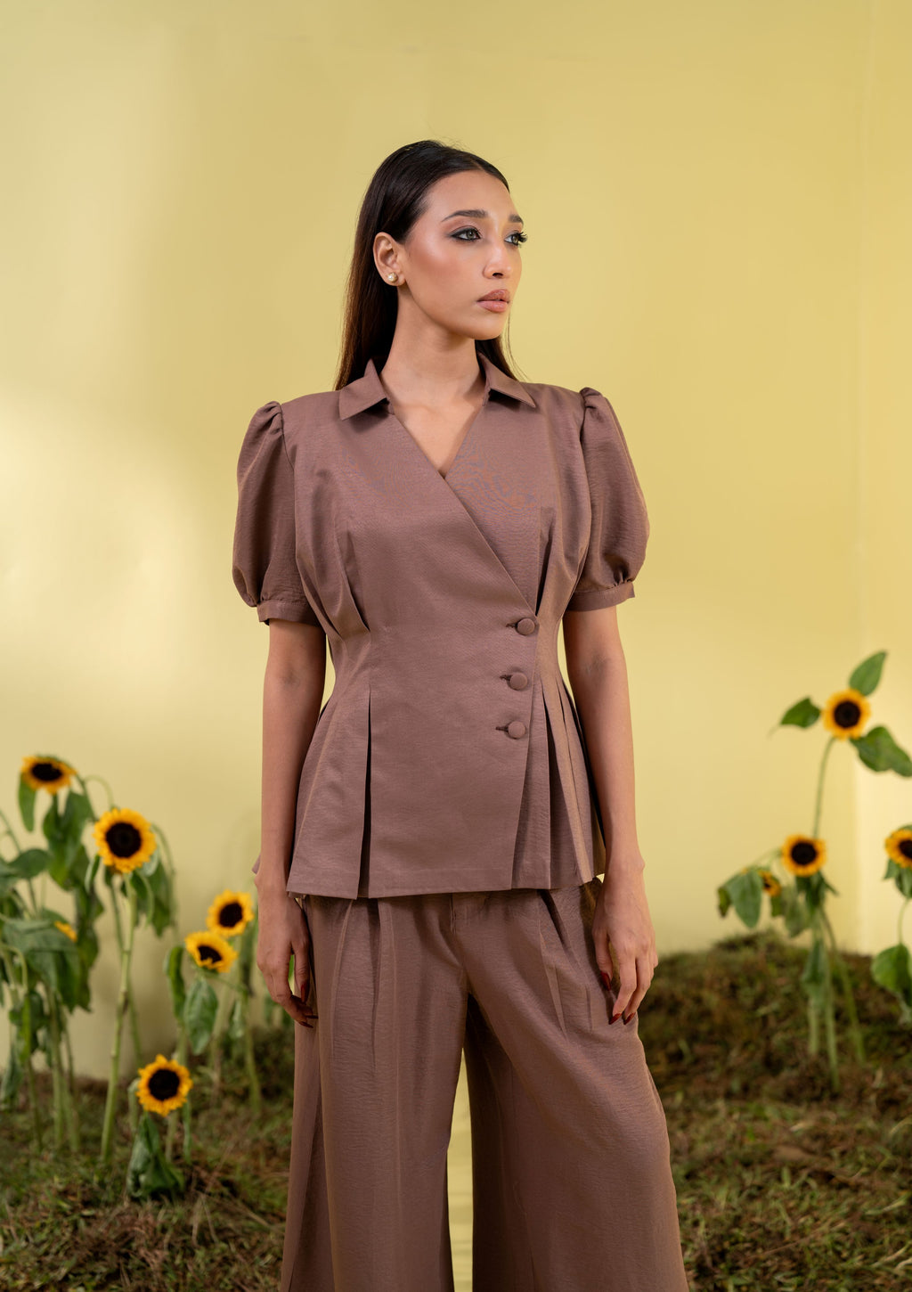 Women's Brown Stone 2 Piece Suit