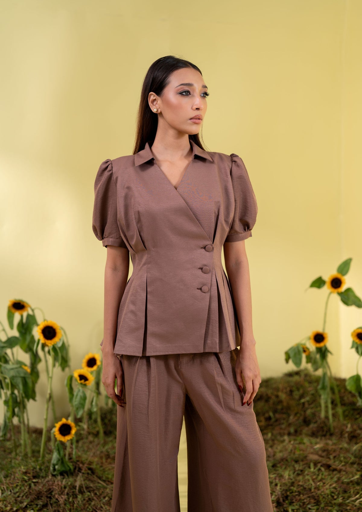 Women's Brown Stone 2 Piece Suit