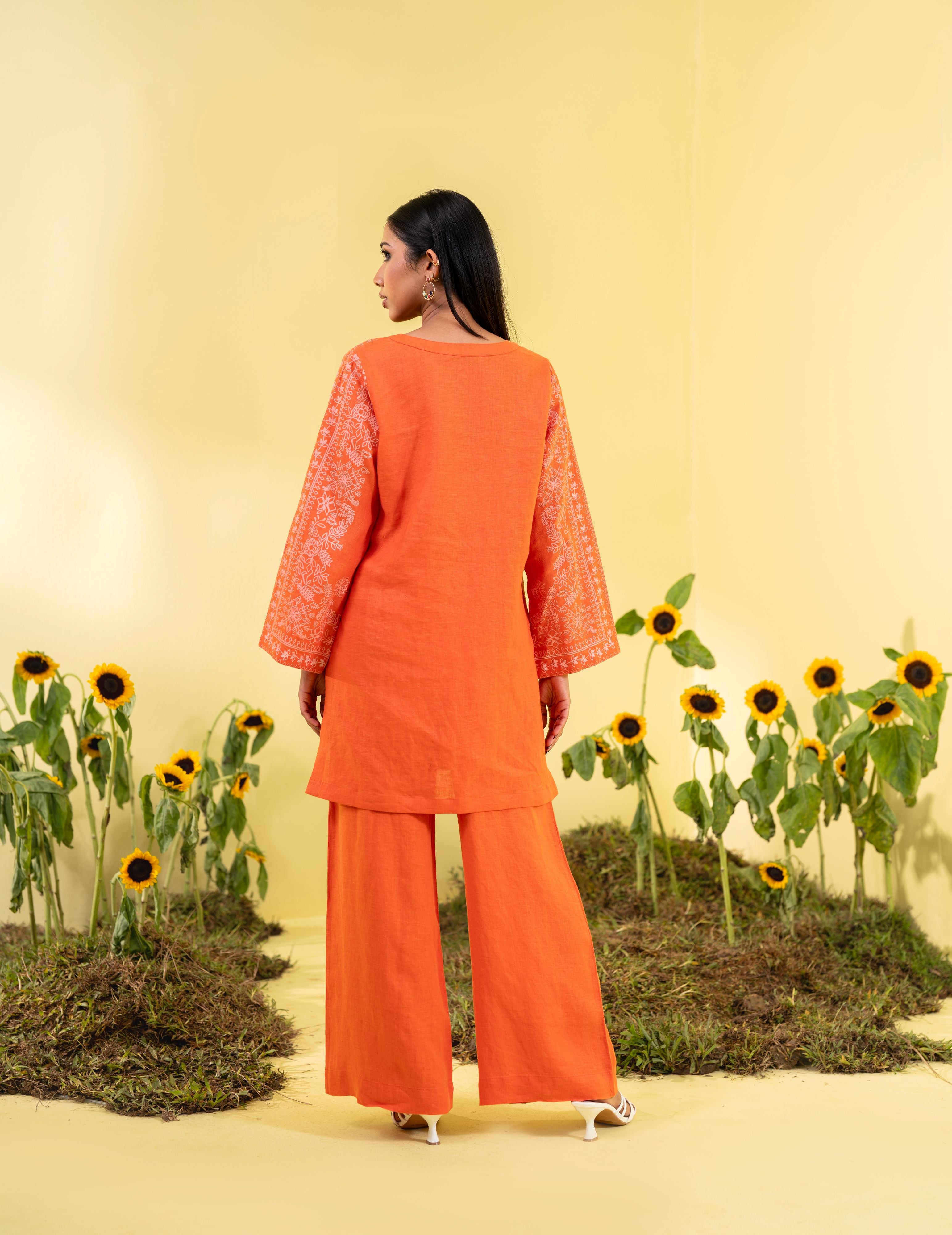 Women's Orange 2 Piece Suit