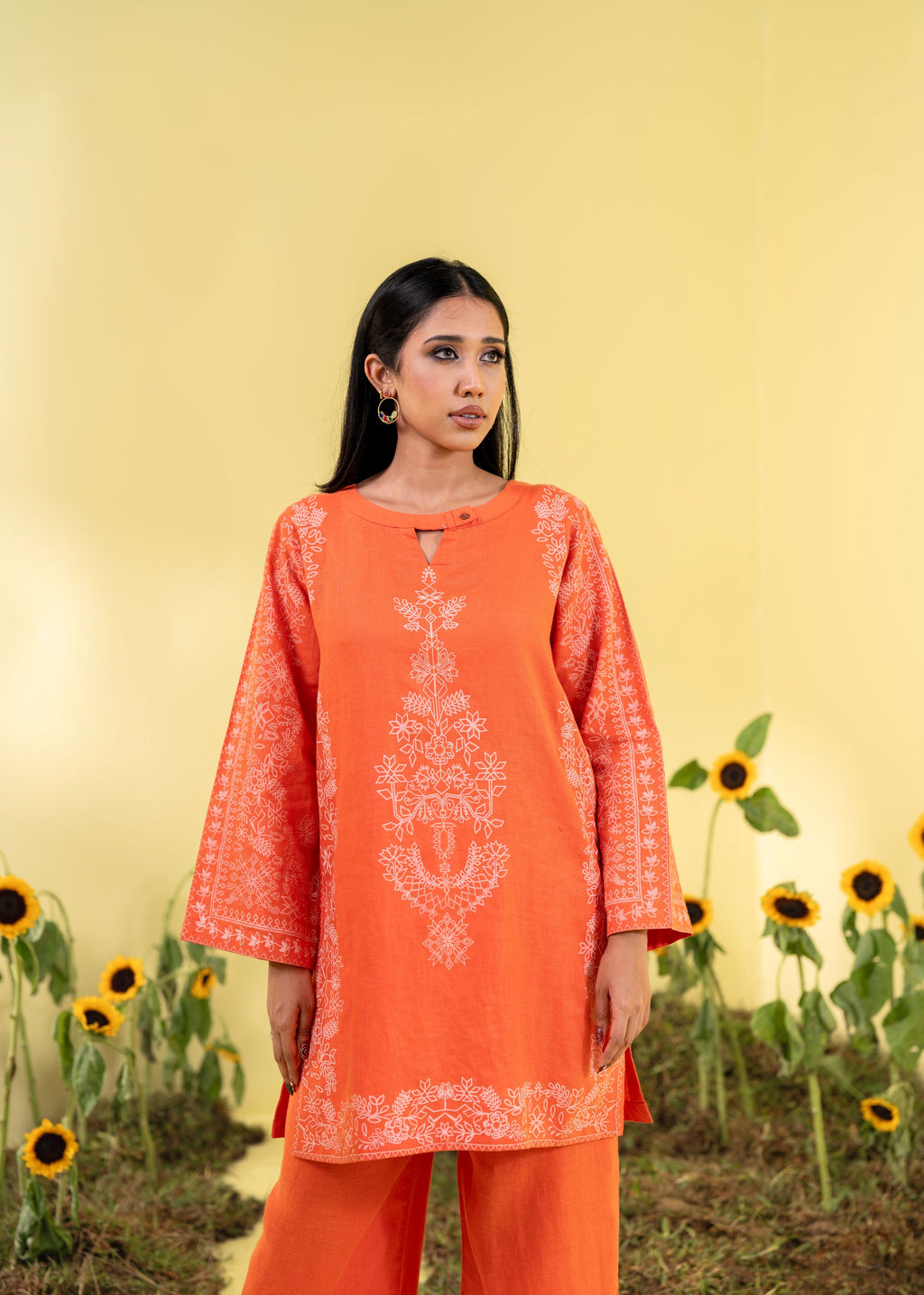 Women's Orange 2 Piece Suit