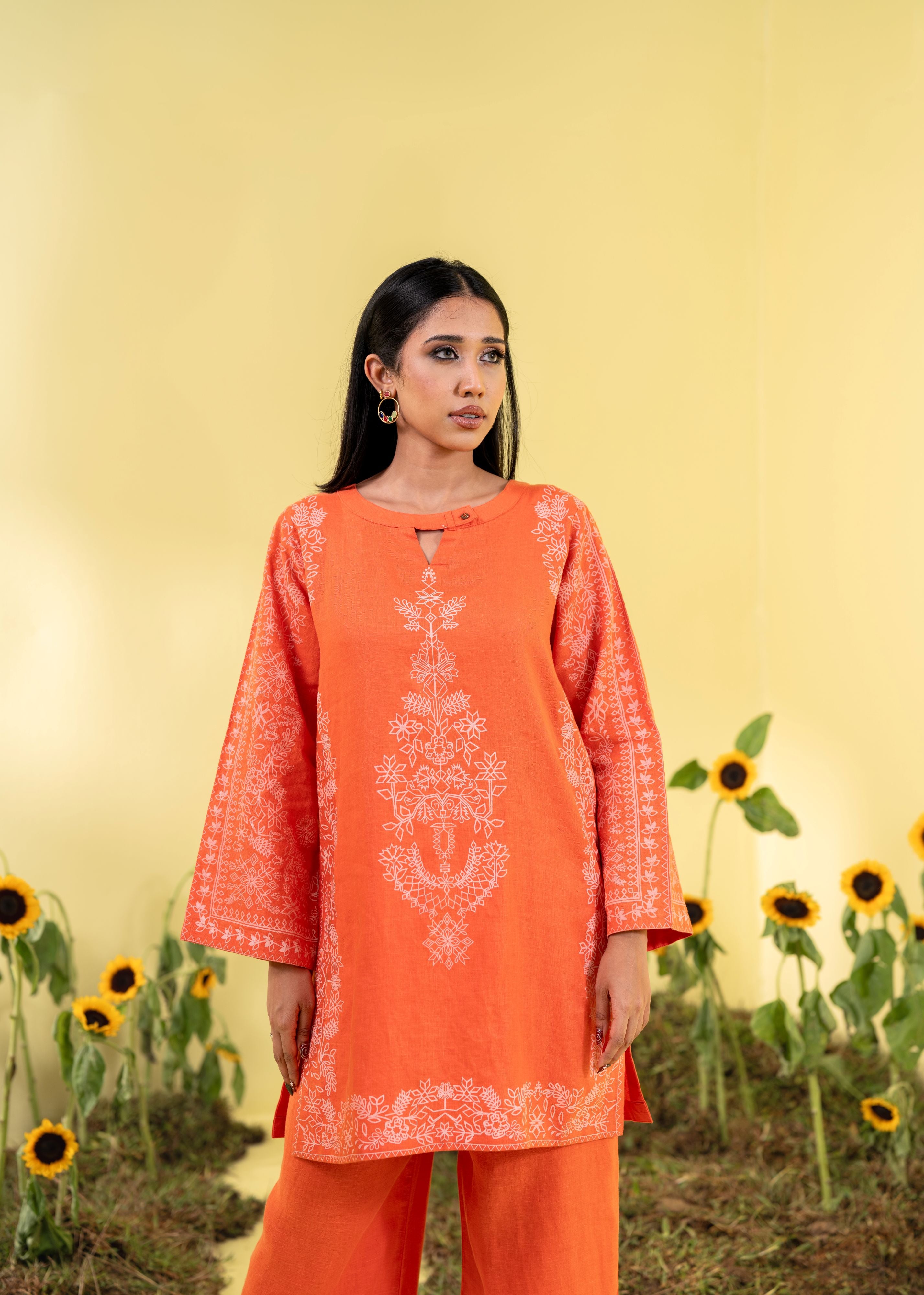 Women's Orange 2 Piece Suit