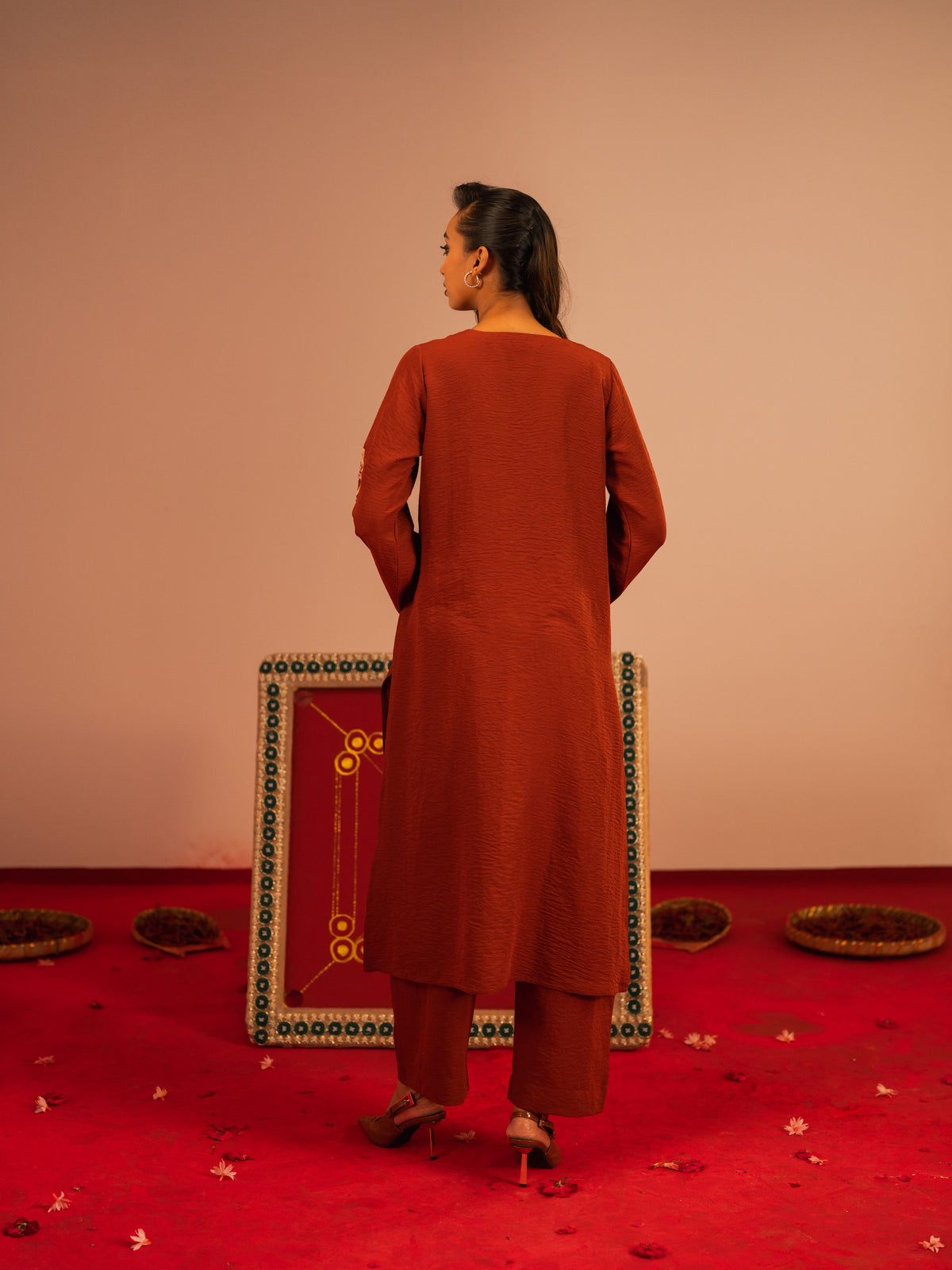 Women's Burnt Orange 2 Piece Suit