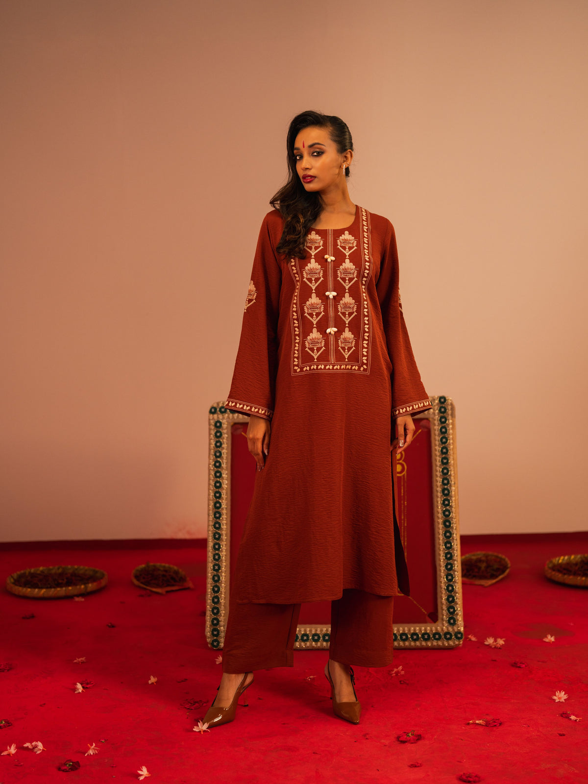 Women's Burnt Orange 2 Piece Suit