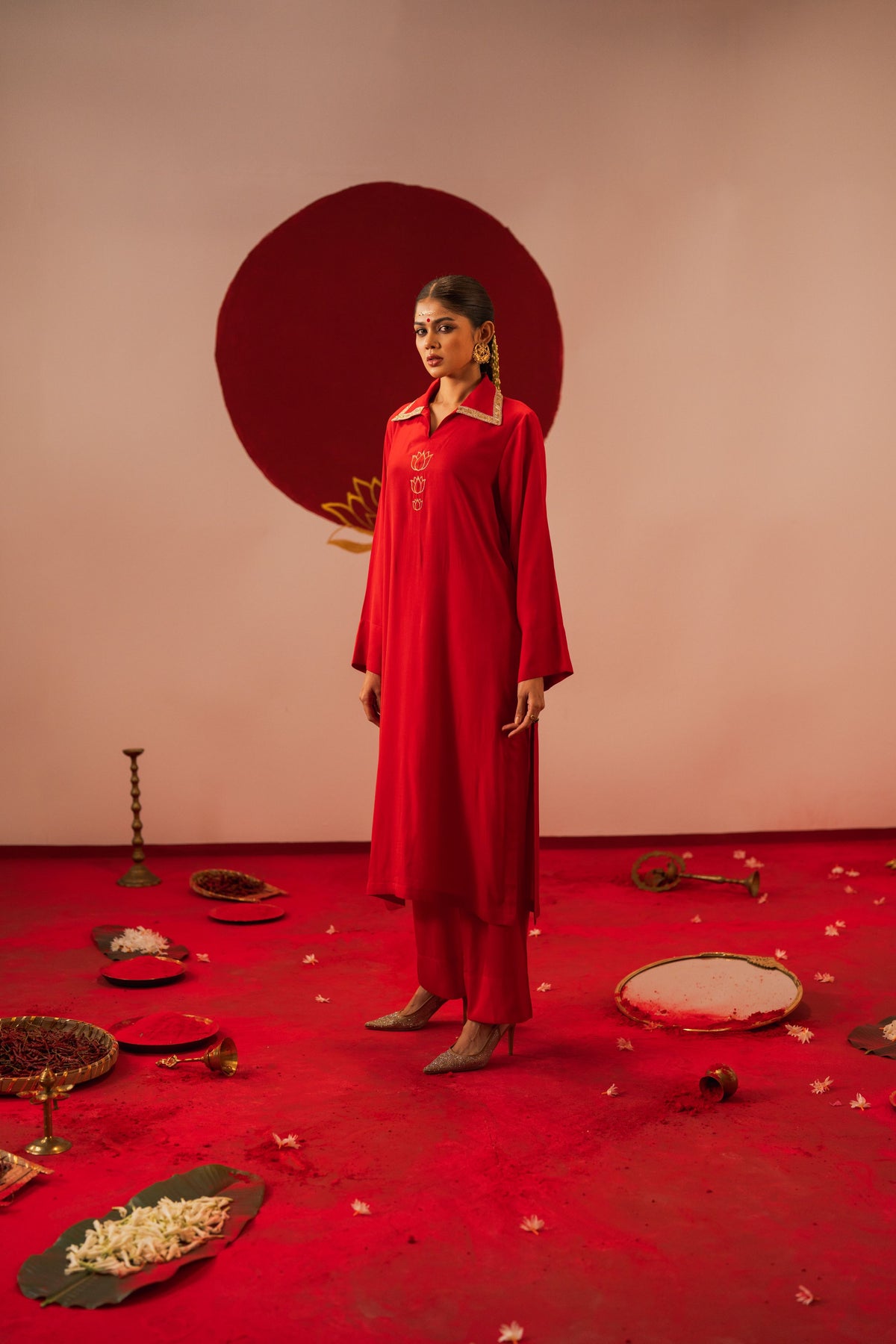 Women's Chilli Red 2 Piece Suit