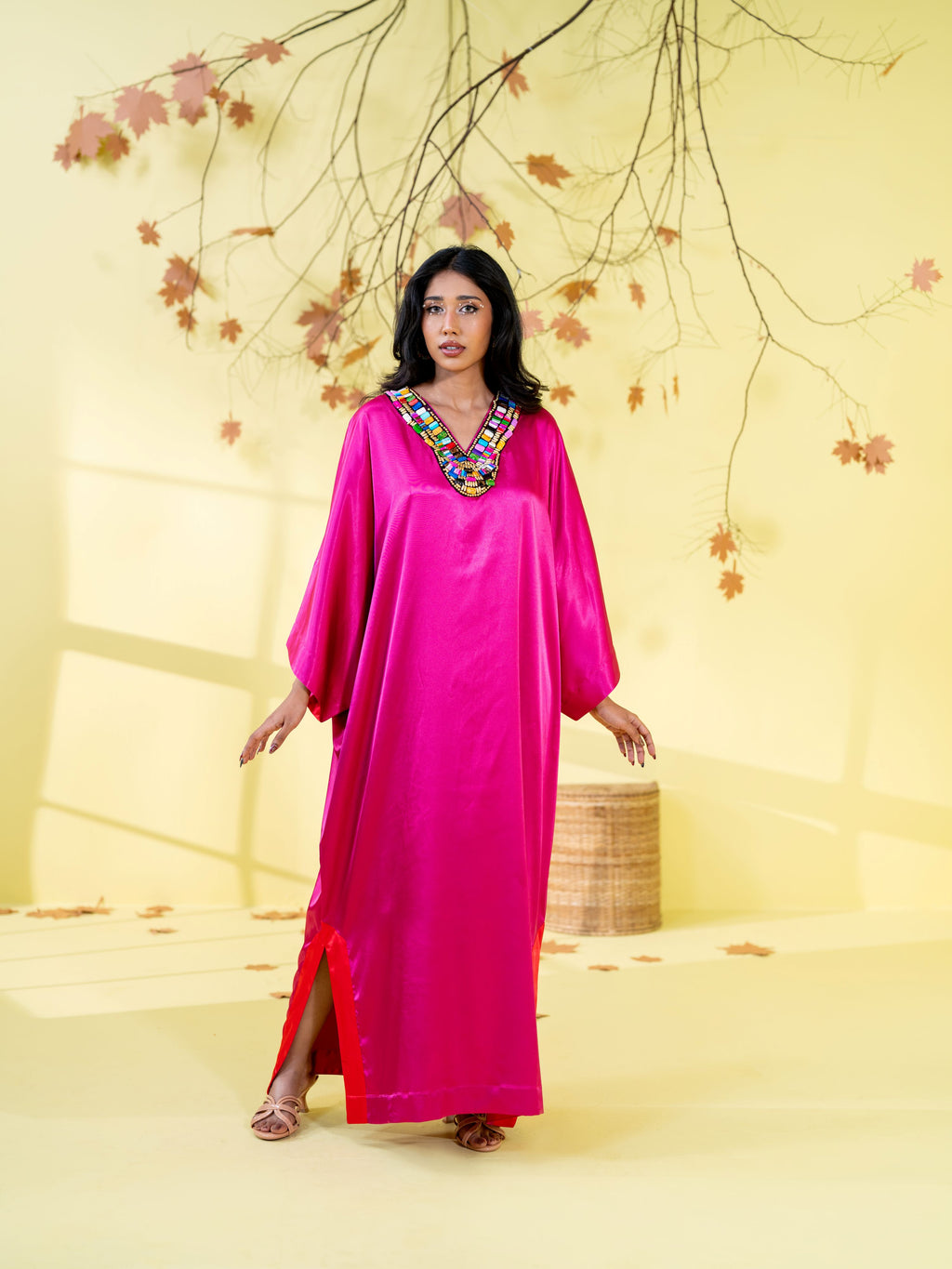 Women's Magenta Long dress