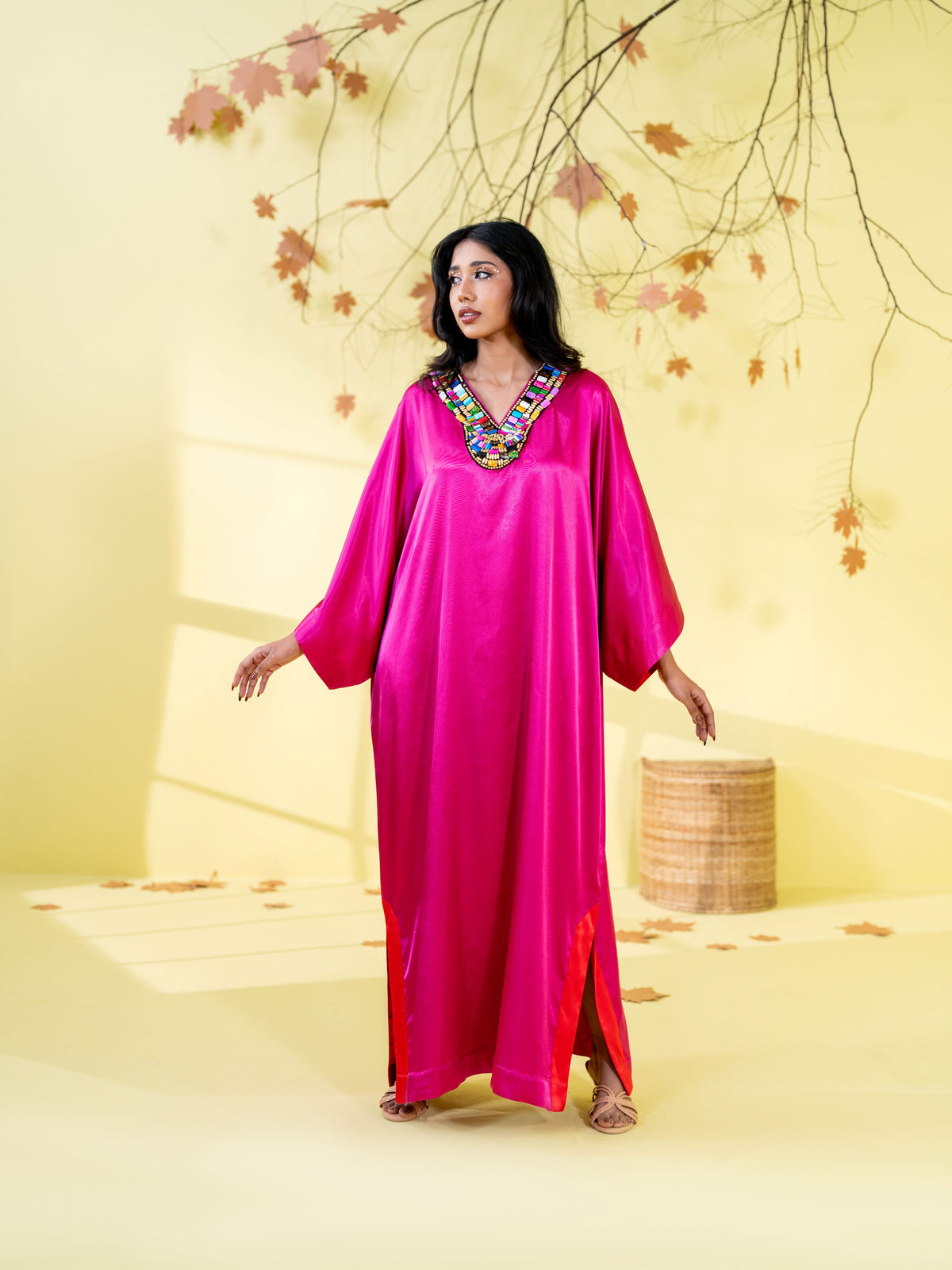 Women's Magenta Long dress
