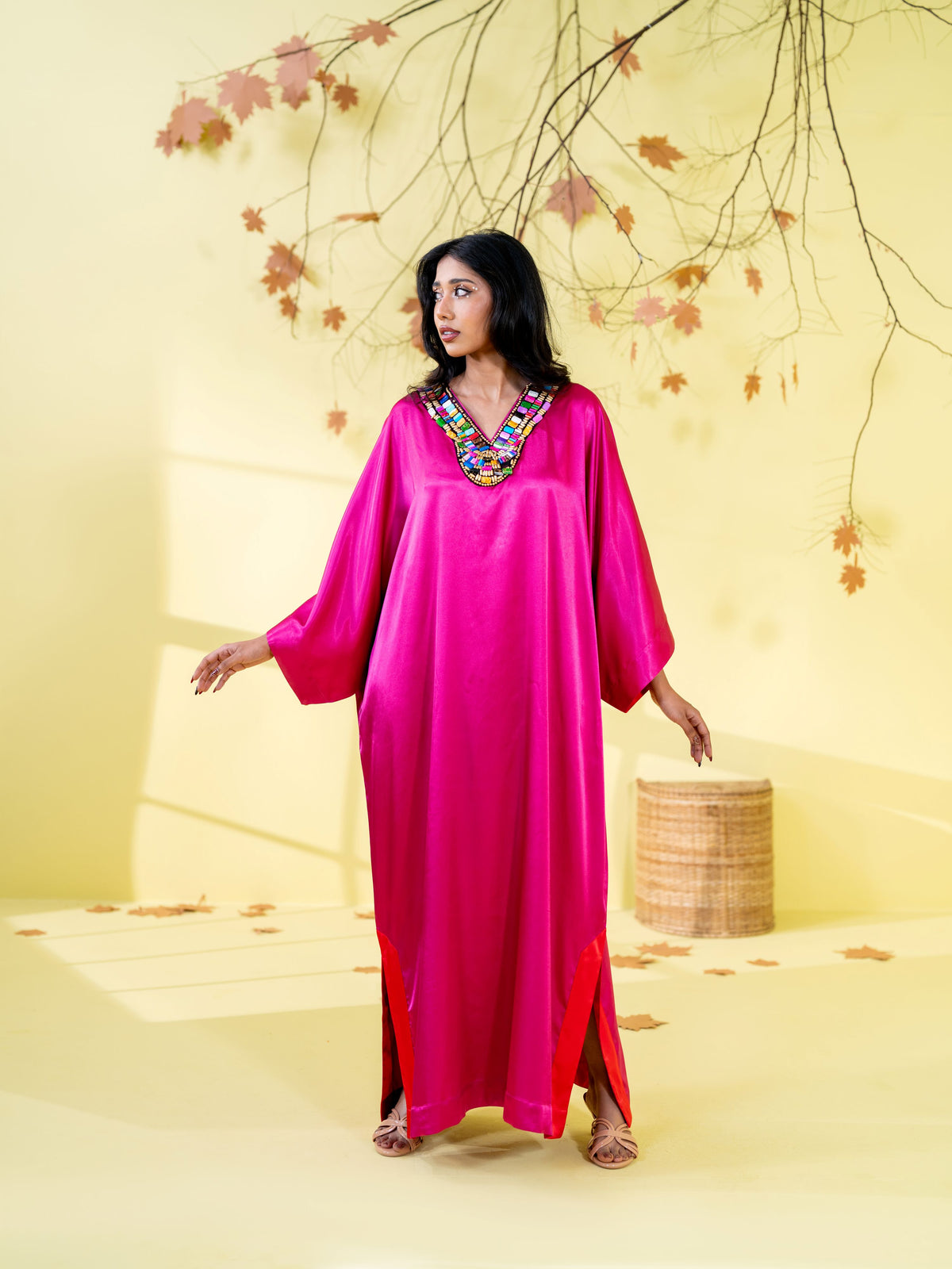 Women's Magenta Long dress