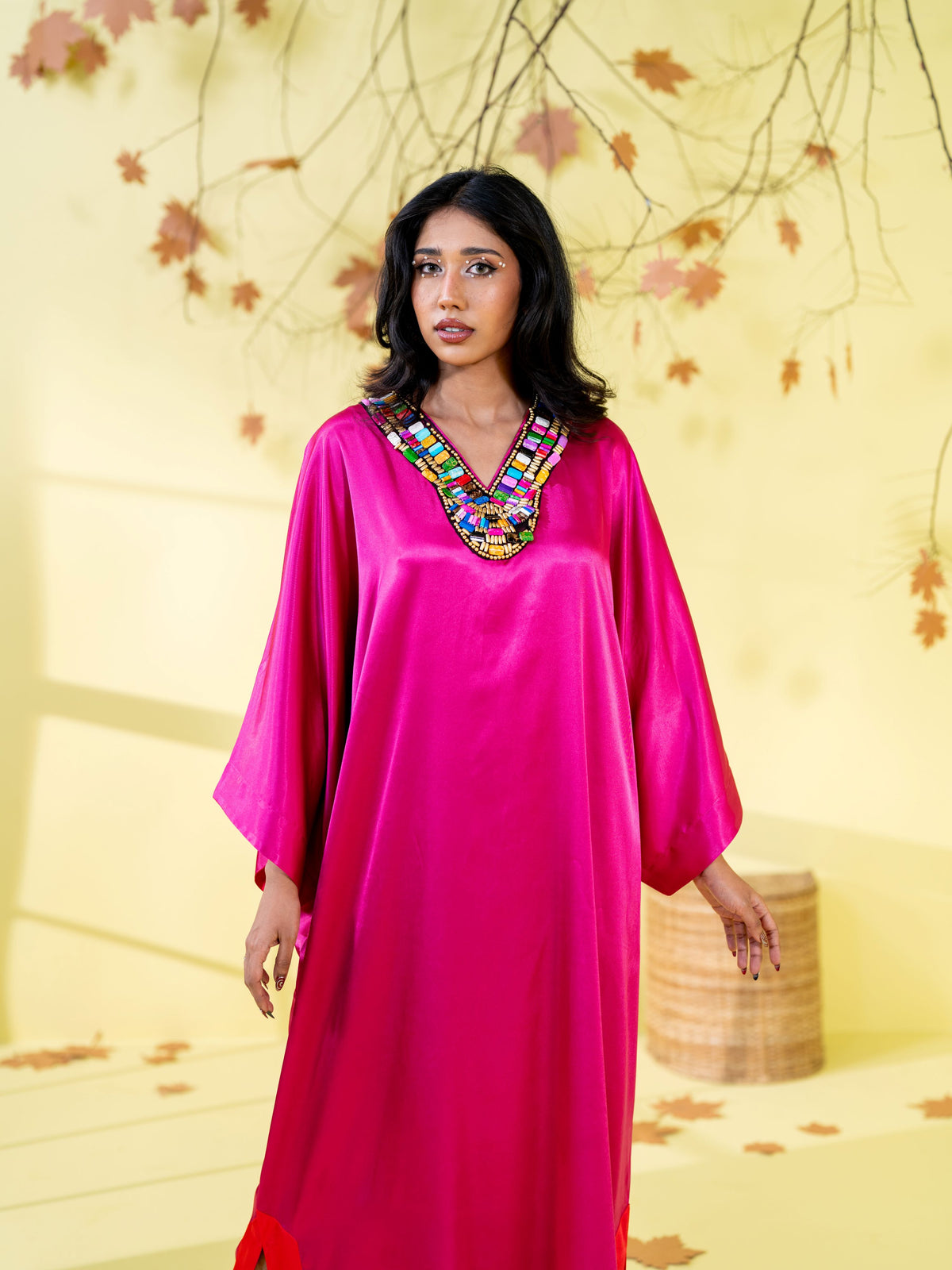 Women's Magenta Long dress