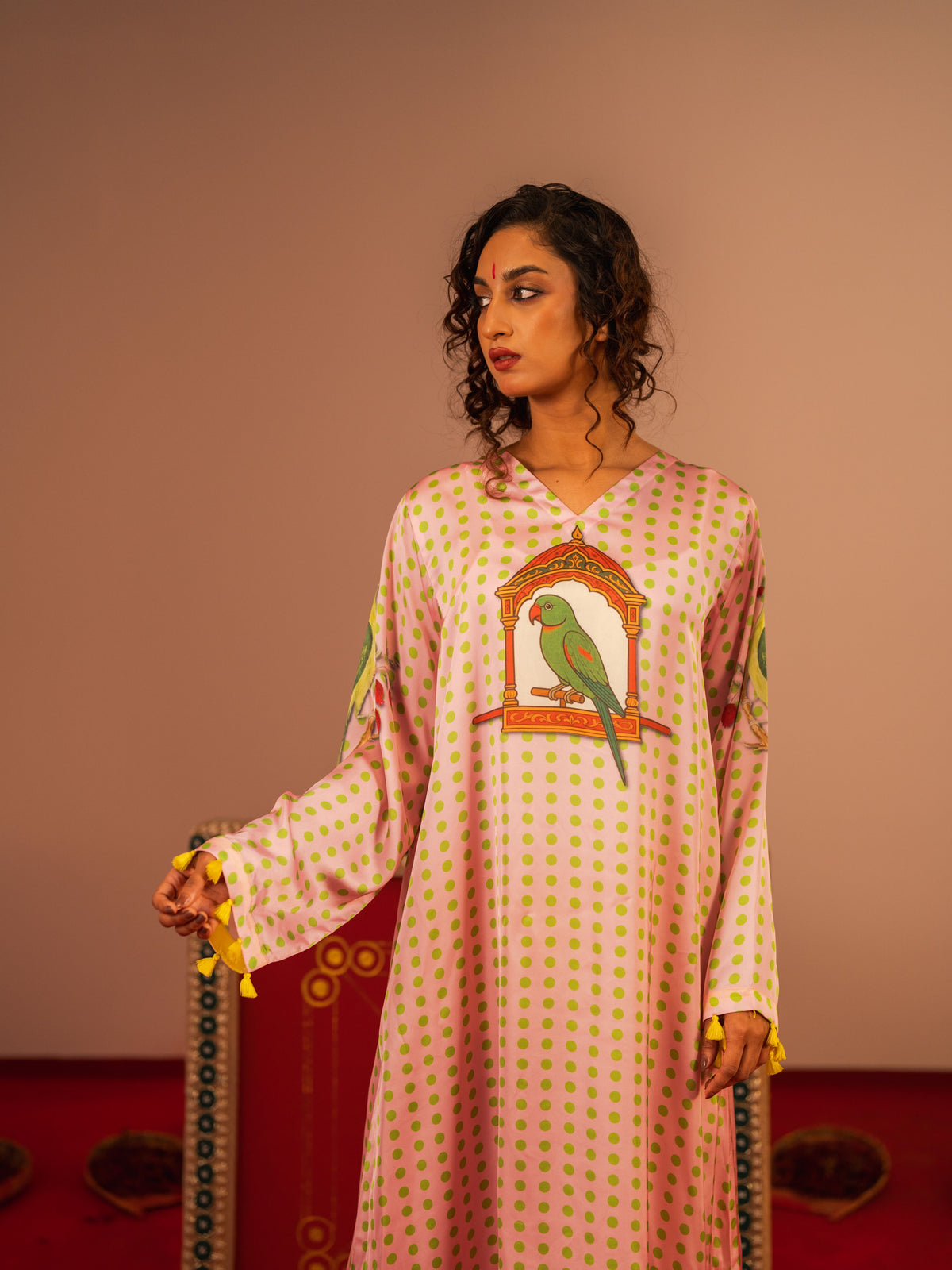 Women's Peach Long dress