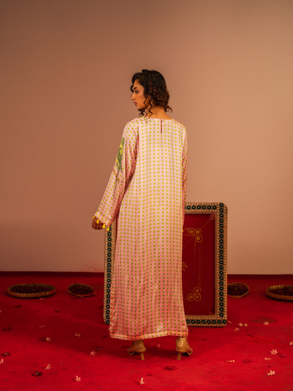 Women's Peach Long dress