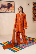 Women's 3 Piece Suit Burnt Orange