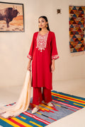 Women's Scarlet Red 3 Piece Suit
