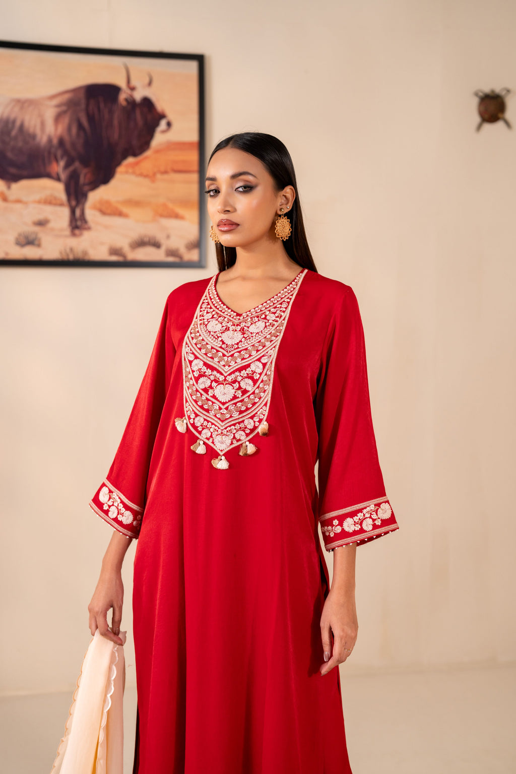 Women's Scarlet Red 3 Piece Suit